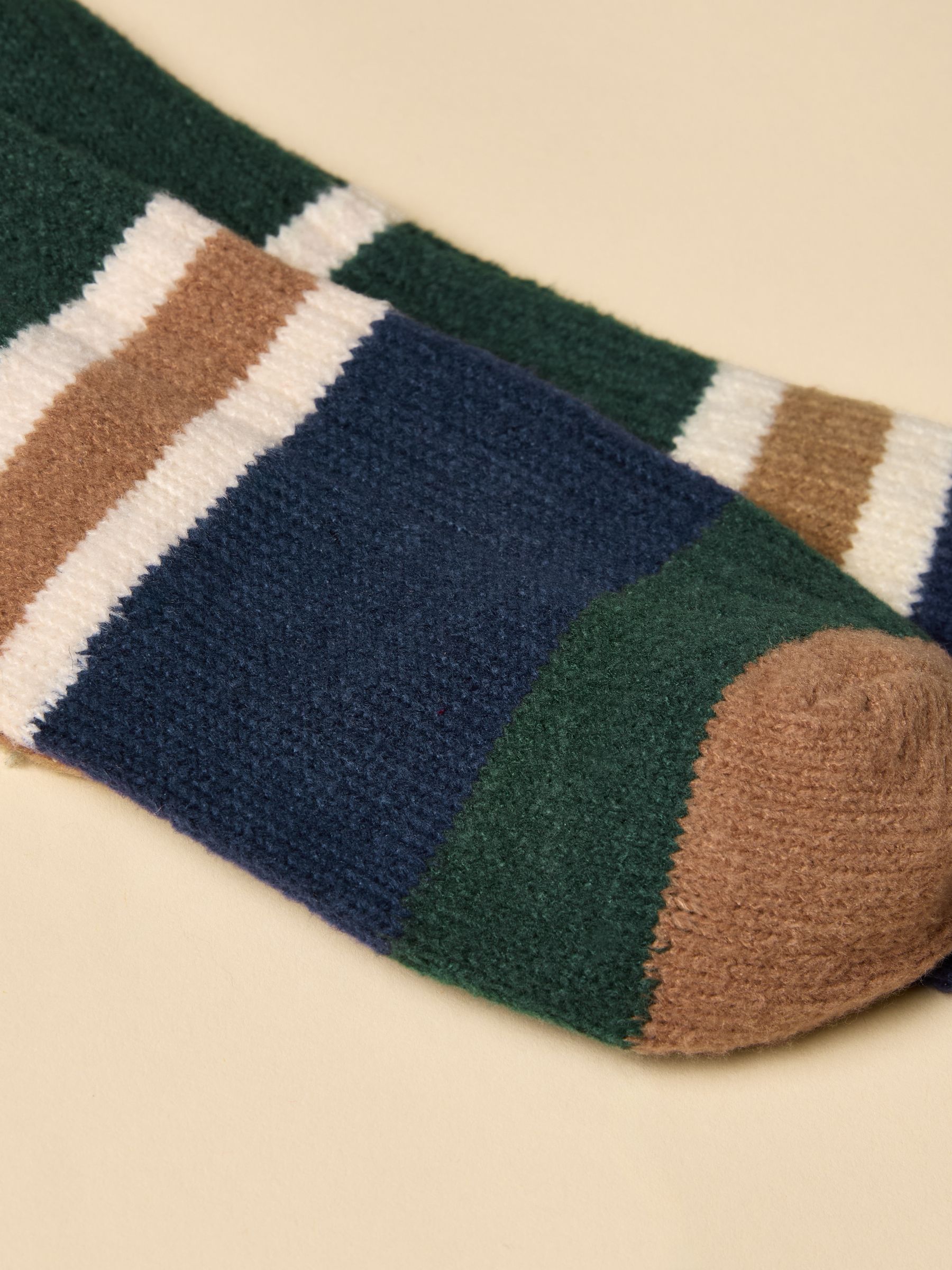 Men's Gibson Green & Navy Cosy Stripe Socks - Image 3 of 3 Men's Gibson Green & Navy Cosy Stripe Socks - Image 3 of 3