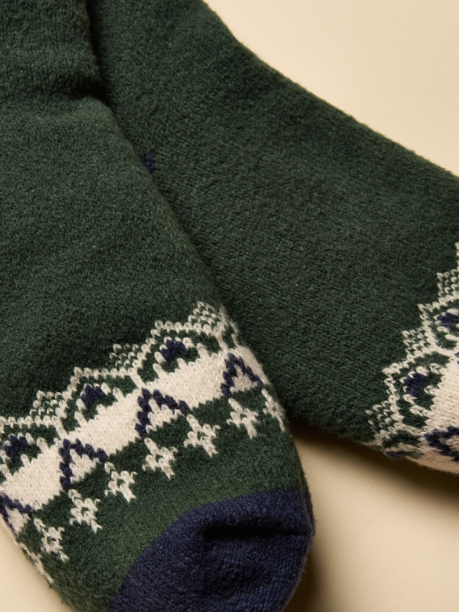 Men's Chalet Green Cosy Lined Sock - Image 3 of 3