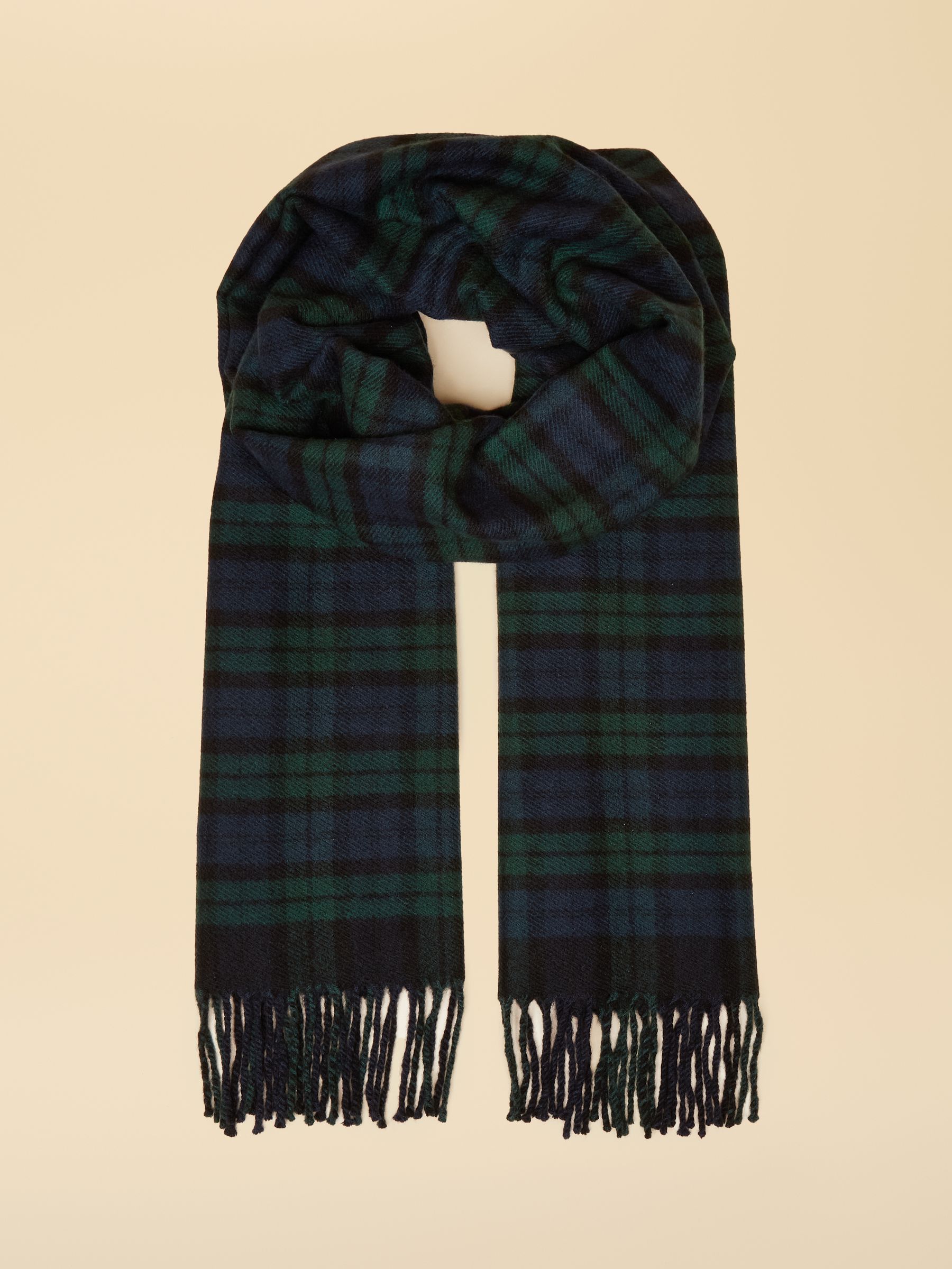Langtree Check Navy Scarf - Image 1 of 6