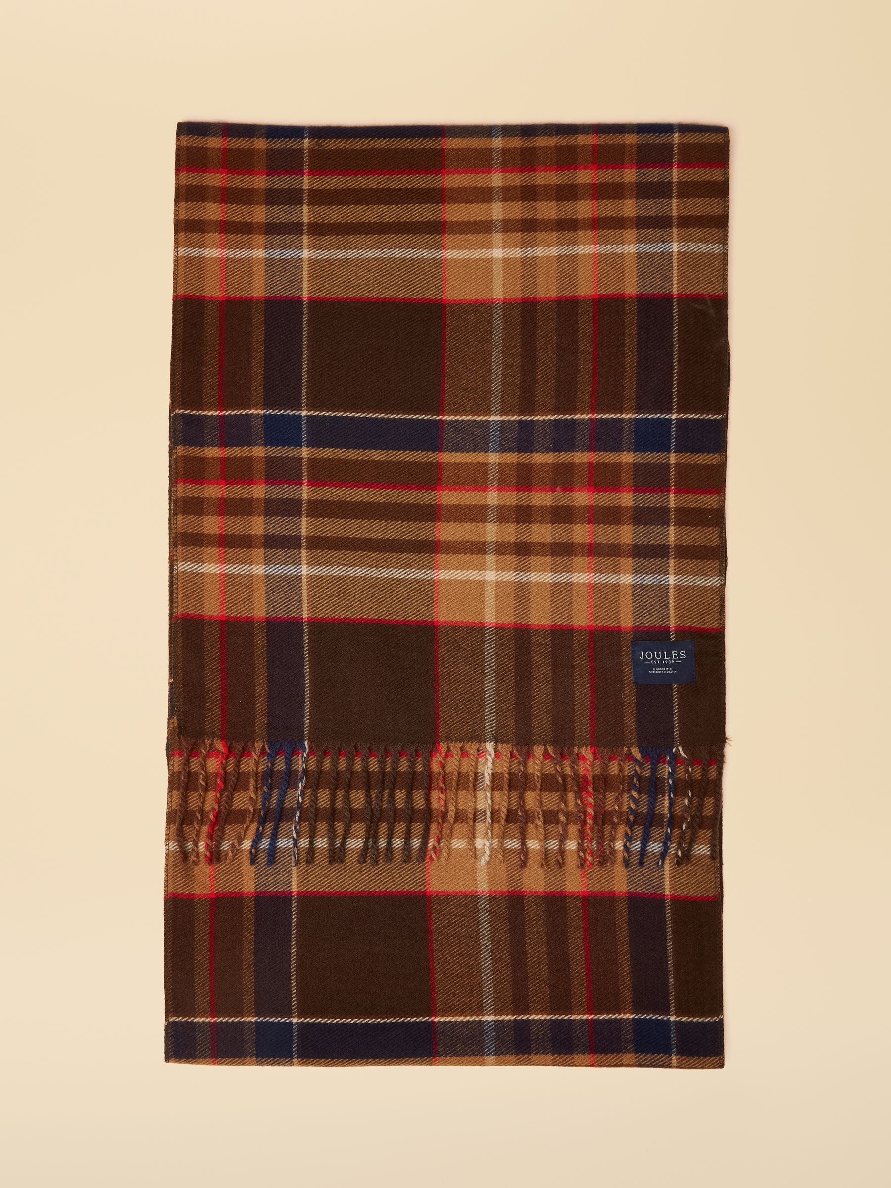 Langtree Check Brown Scarf - Image 2 of 9