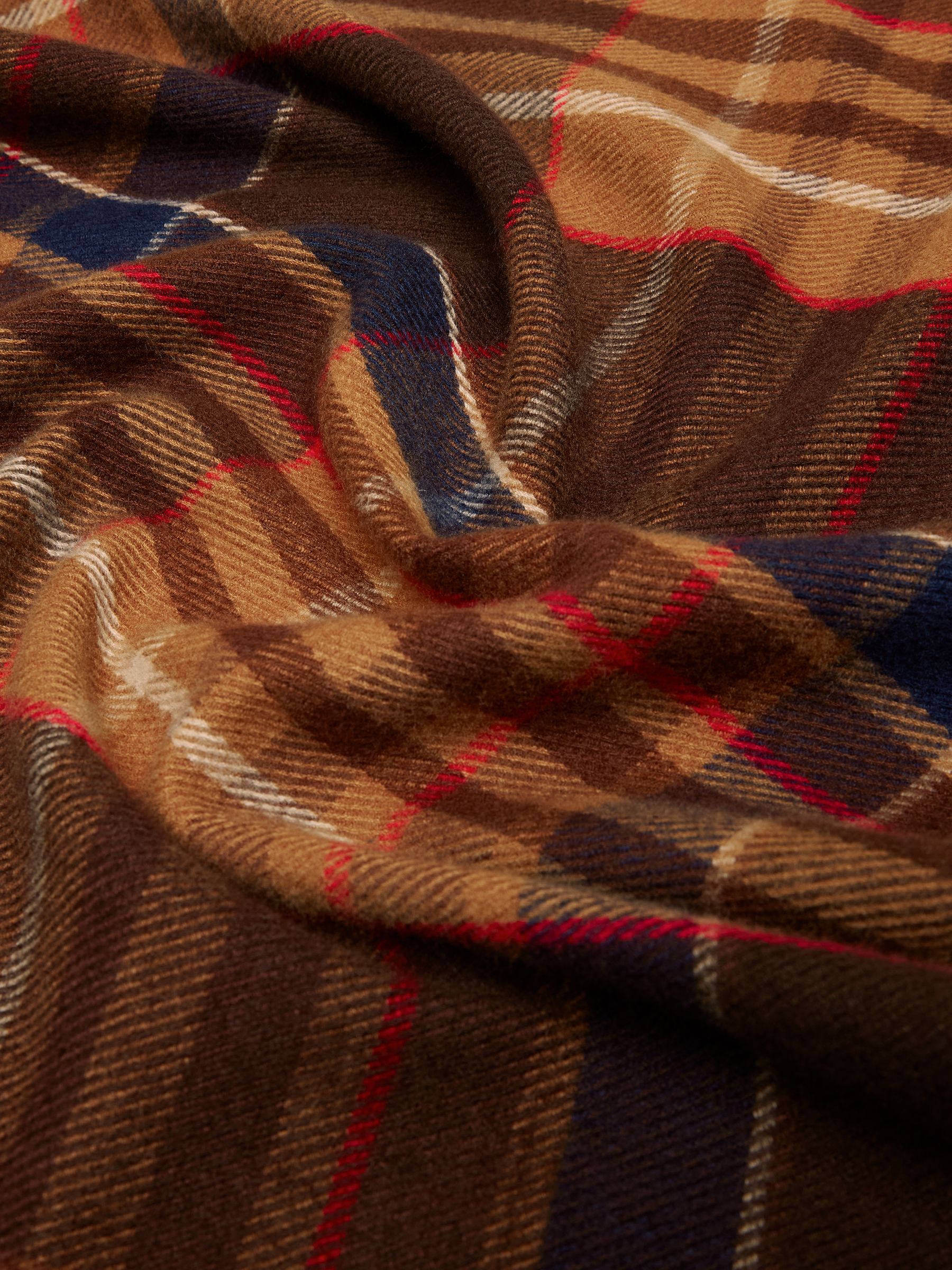 Langtree Check Brown Scarf - Image 3 of 9