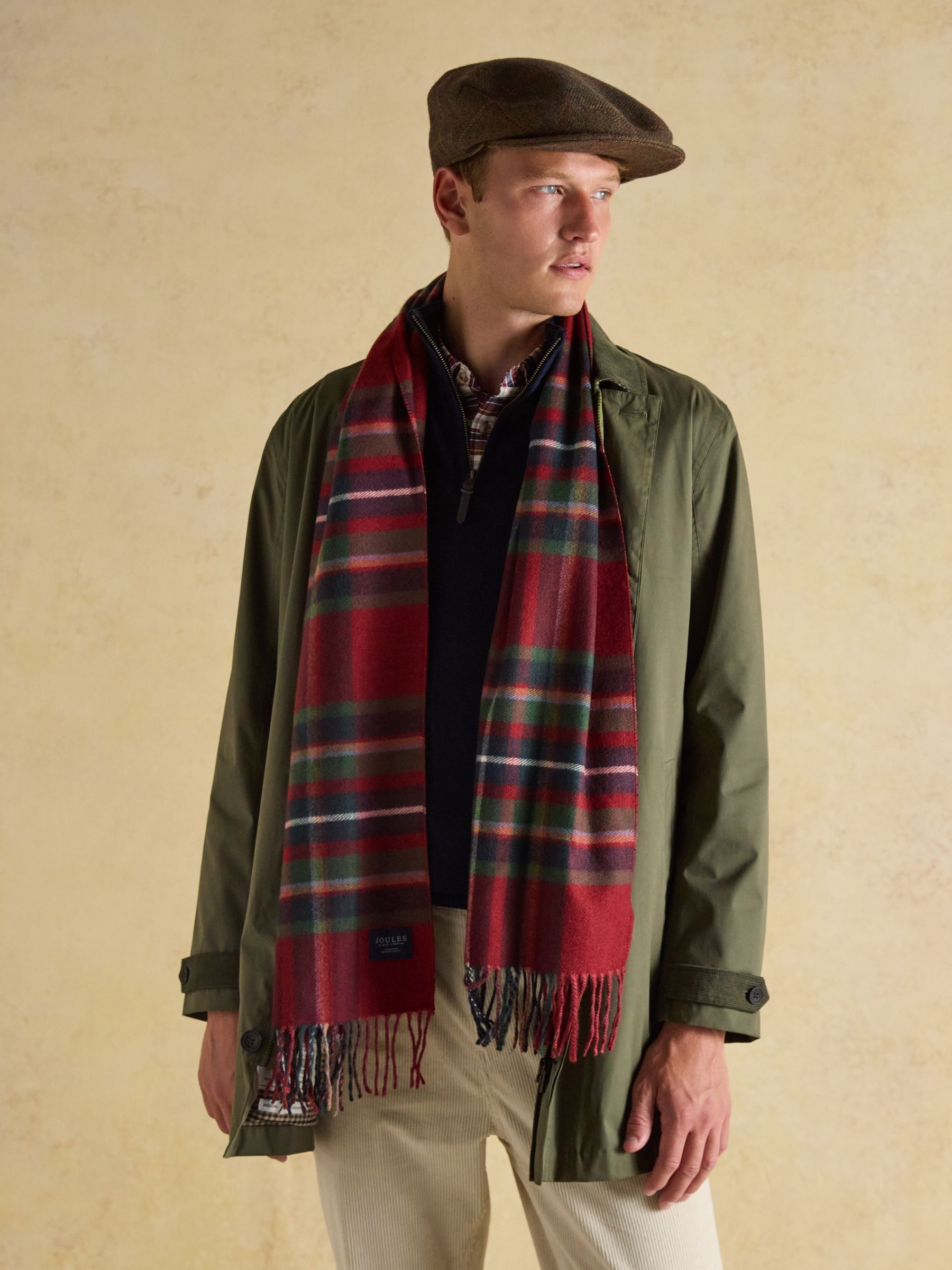 Langtree Check Red Scarf - Image 2 of 6