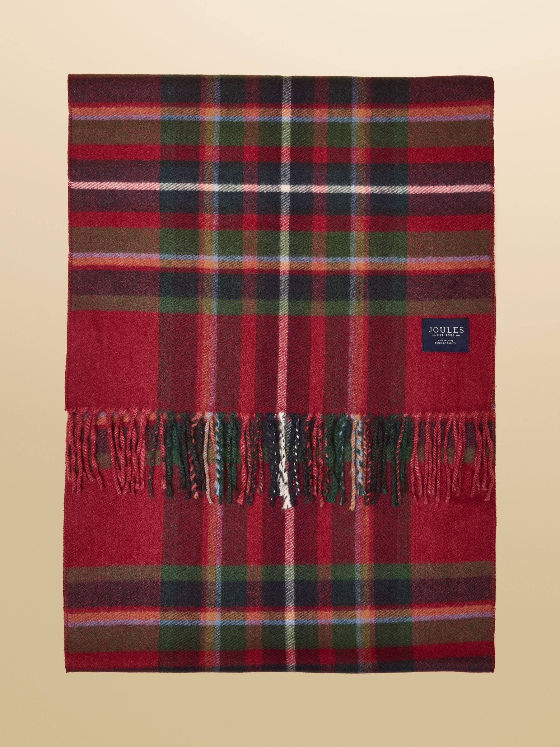 Langtree Check Red Scarf - Image 5 of 6