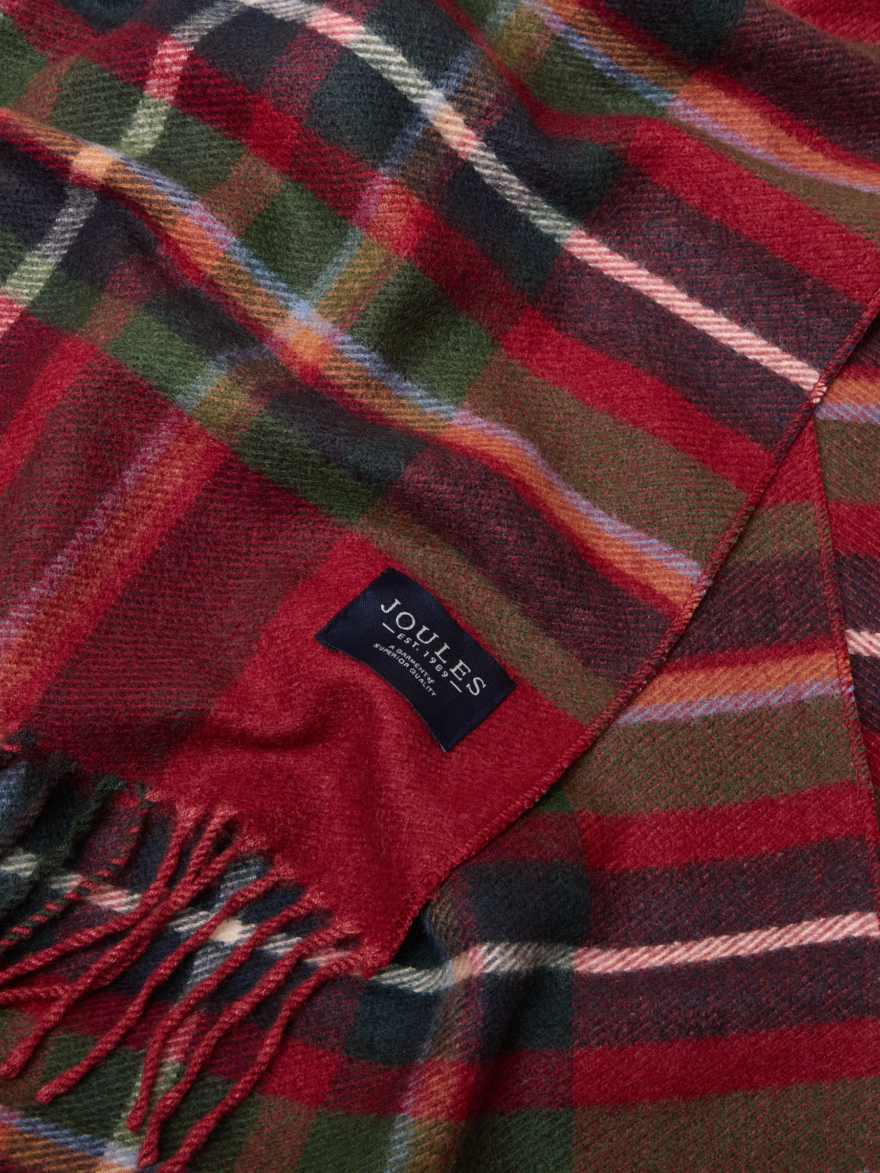 Langtree Check Red Scarf - Image 6 of 6