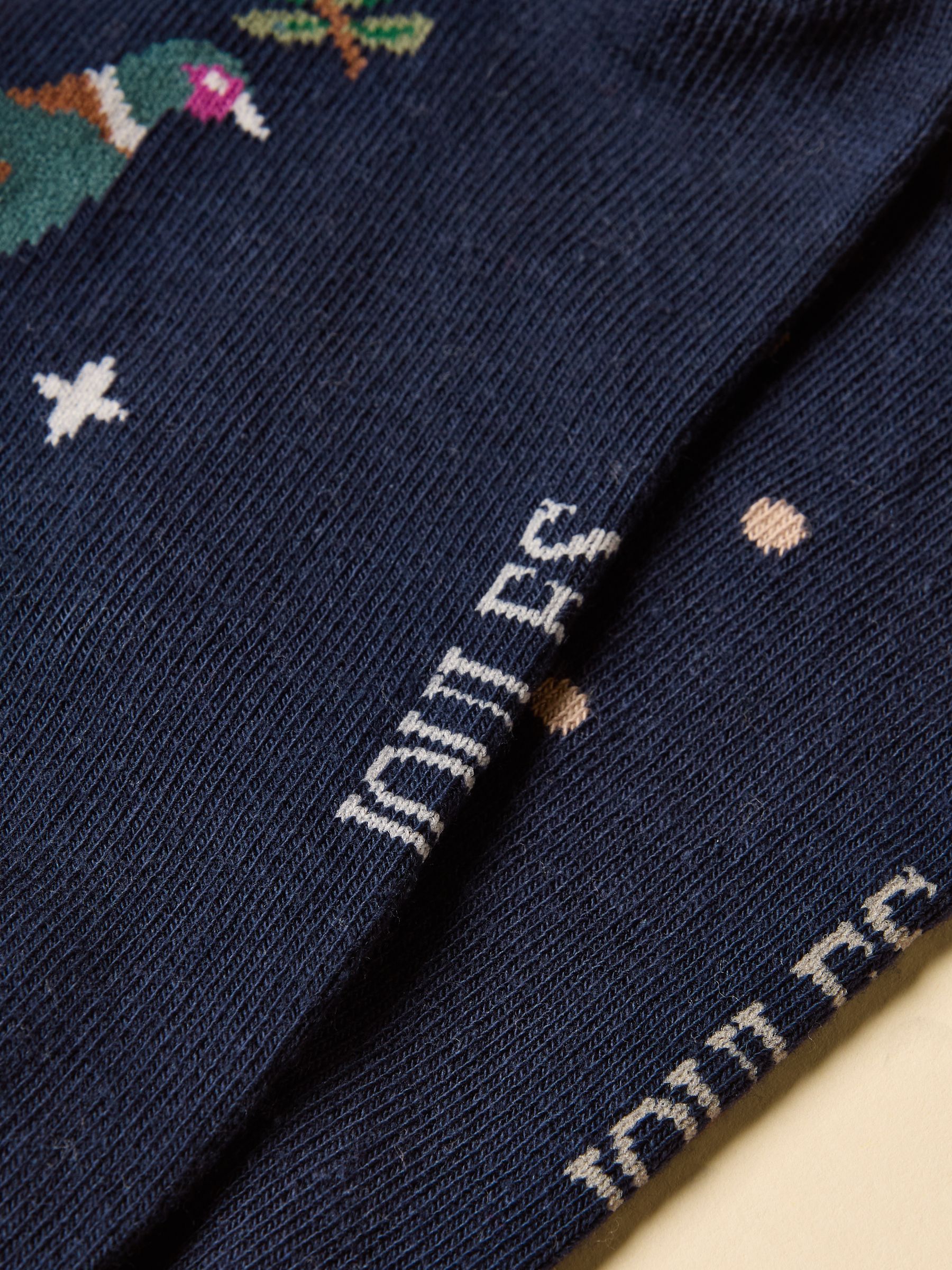 Women's Everyday Navy Woodland Cotton Blend Socks 2 Pack (size 4-8) - Image 3 of 3