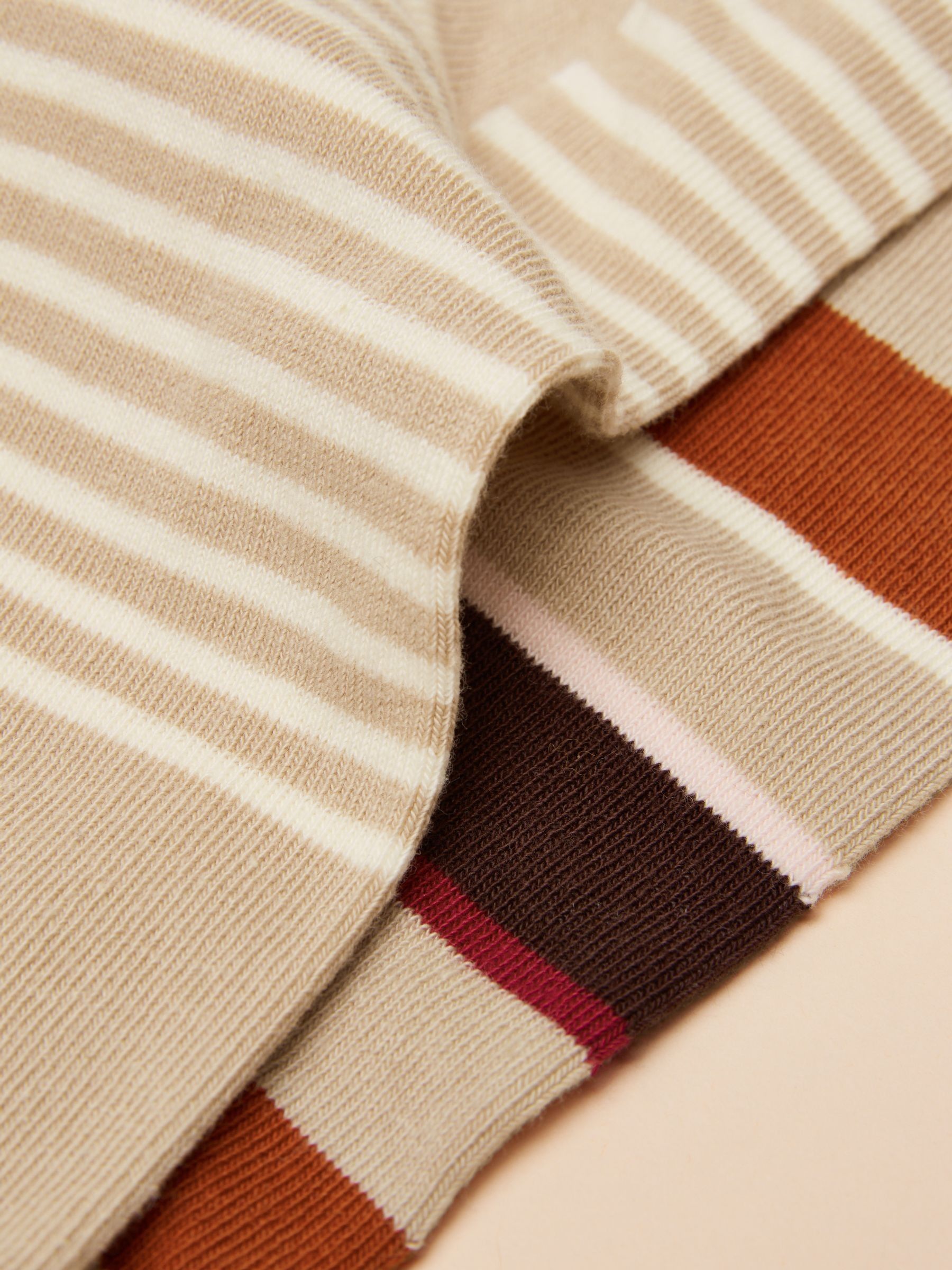 Women's Everyday Neutral & Orange Dog Cotton Blend Socks 2 Pack (size 4-8) - Image 3 of 3