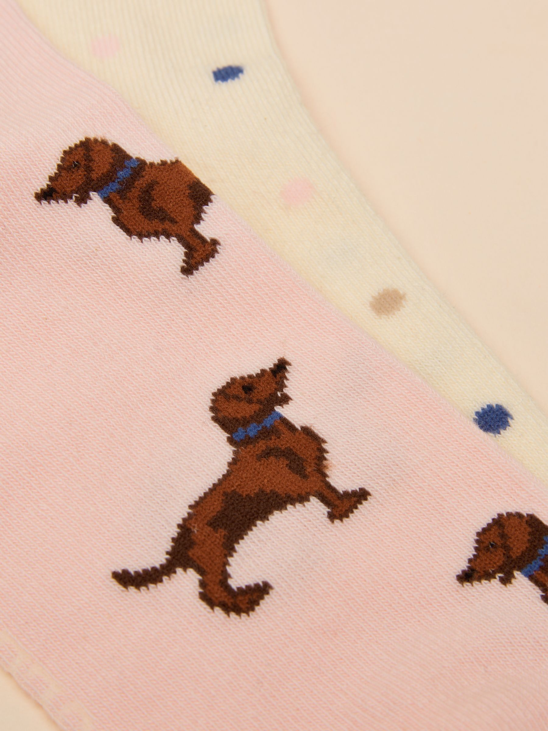 Women's Everyday Pink Dog Cotton Blend Socks 2 Pack (size 4-8) - Image 2 of 3