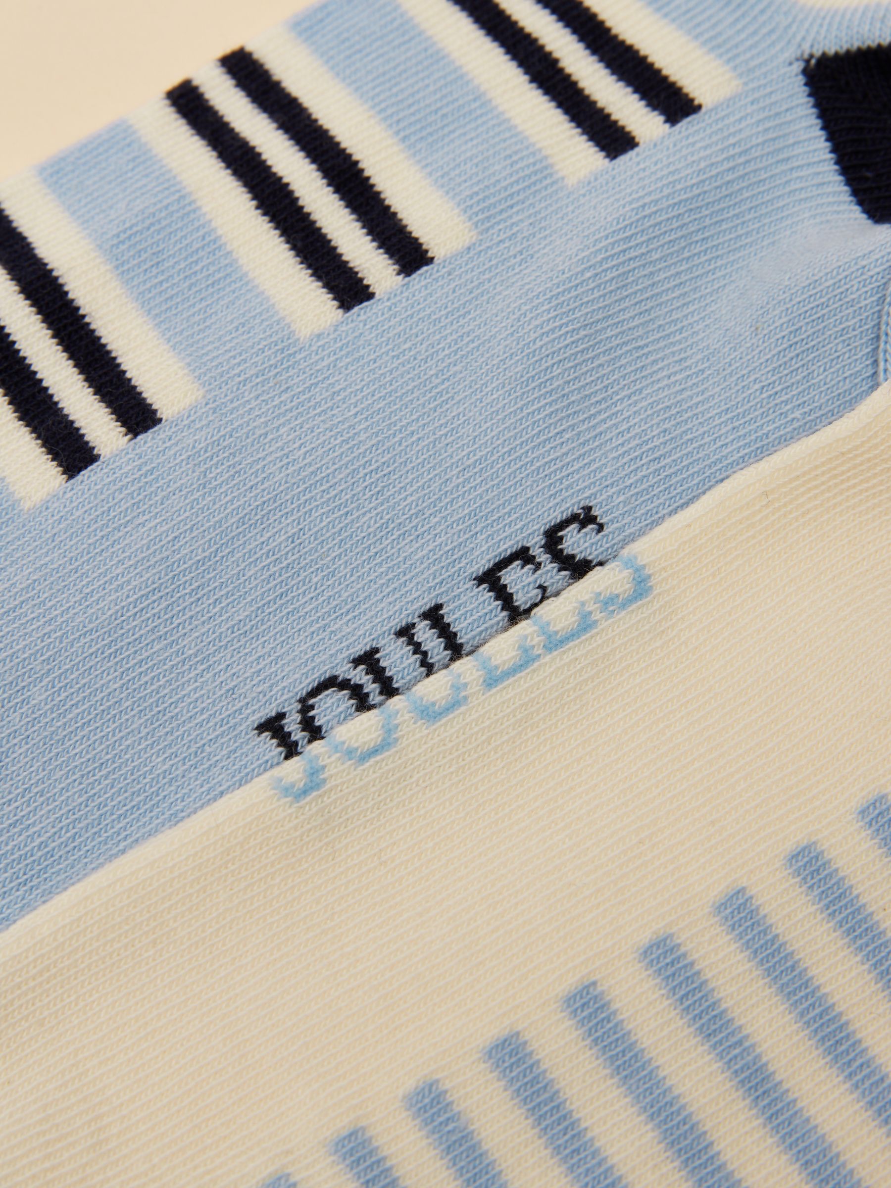 Women's Everyday Blue & Ecru Bee Cotton Blend Socks 2 Pack (size 4-8) - Image 2 of 3