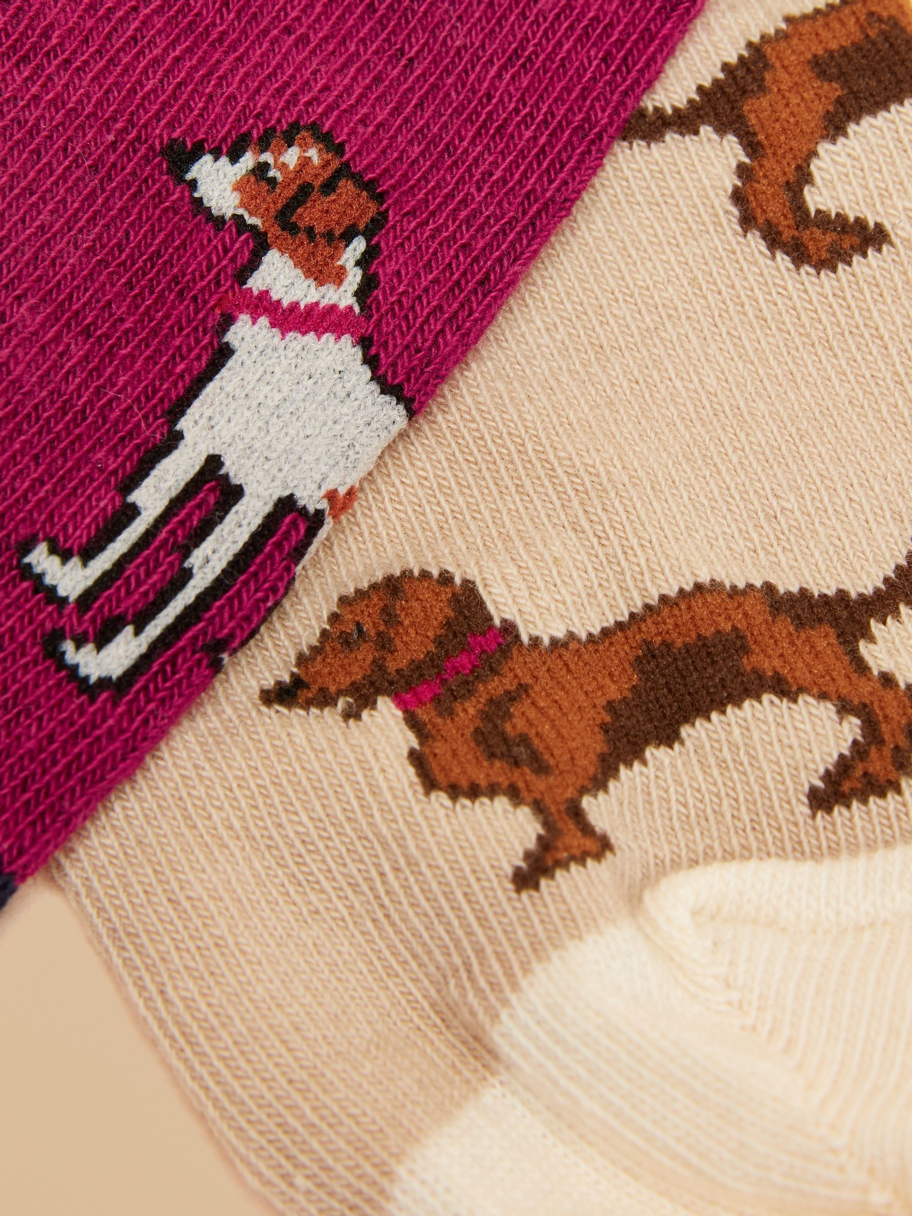 Rilla Berry & Ecru Pack Of Two Trainer Socks - Image 2 of 3