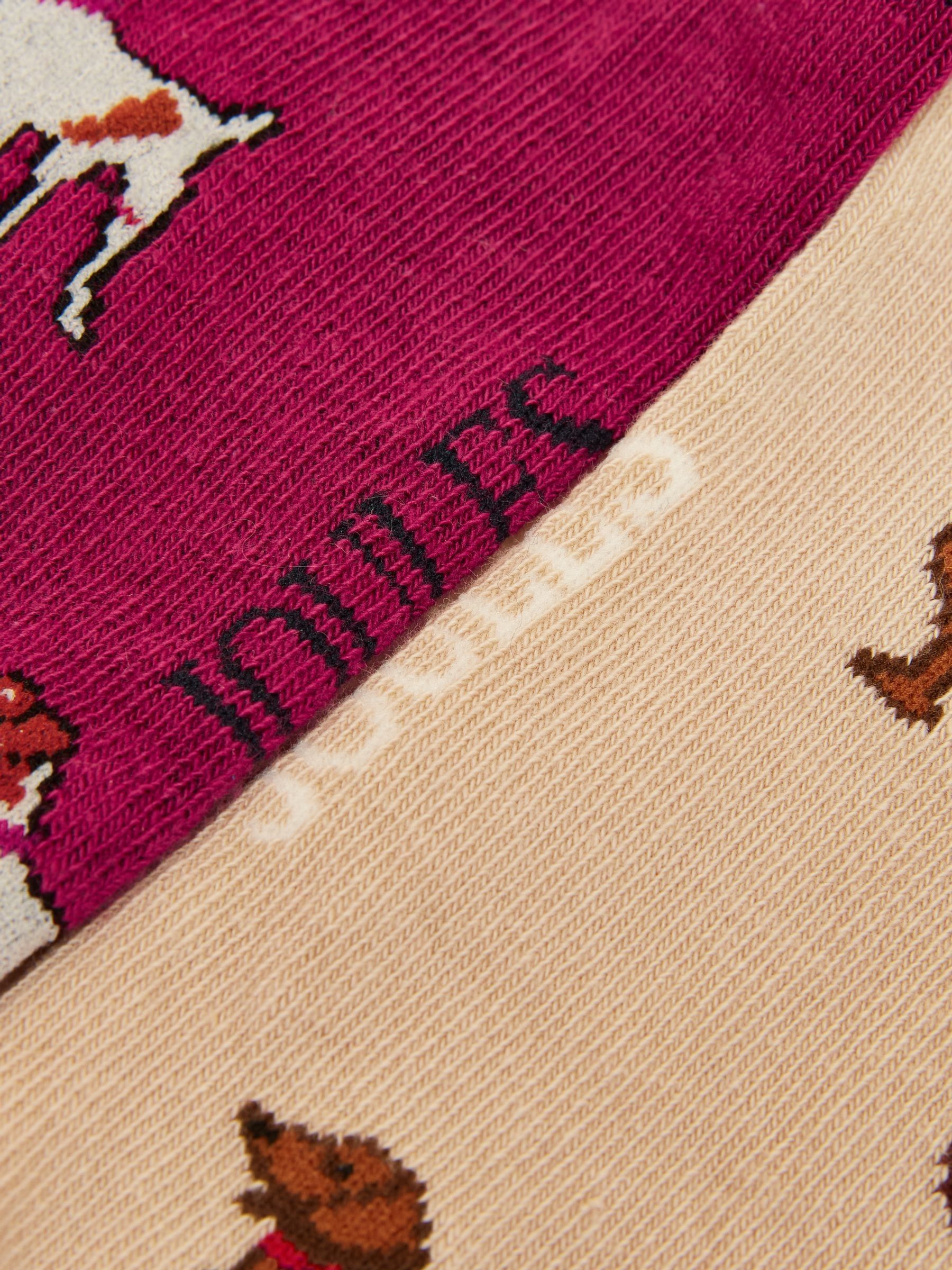 Rilla Berry & Ecru Pack Of Two Trainer Socks - Image 3 of 3