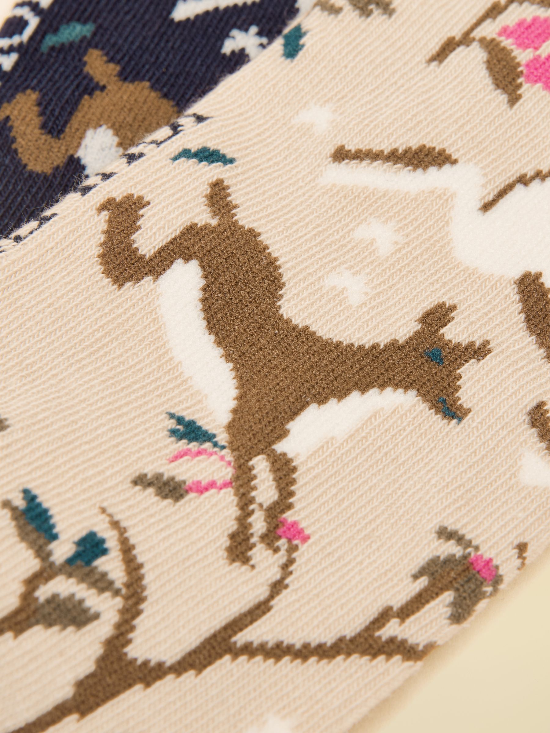 Rilla Navy & Oatmeal Pack Of Two Trainer Socks - Image 2 of 3