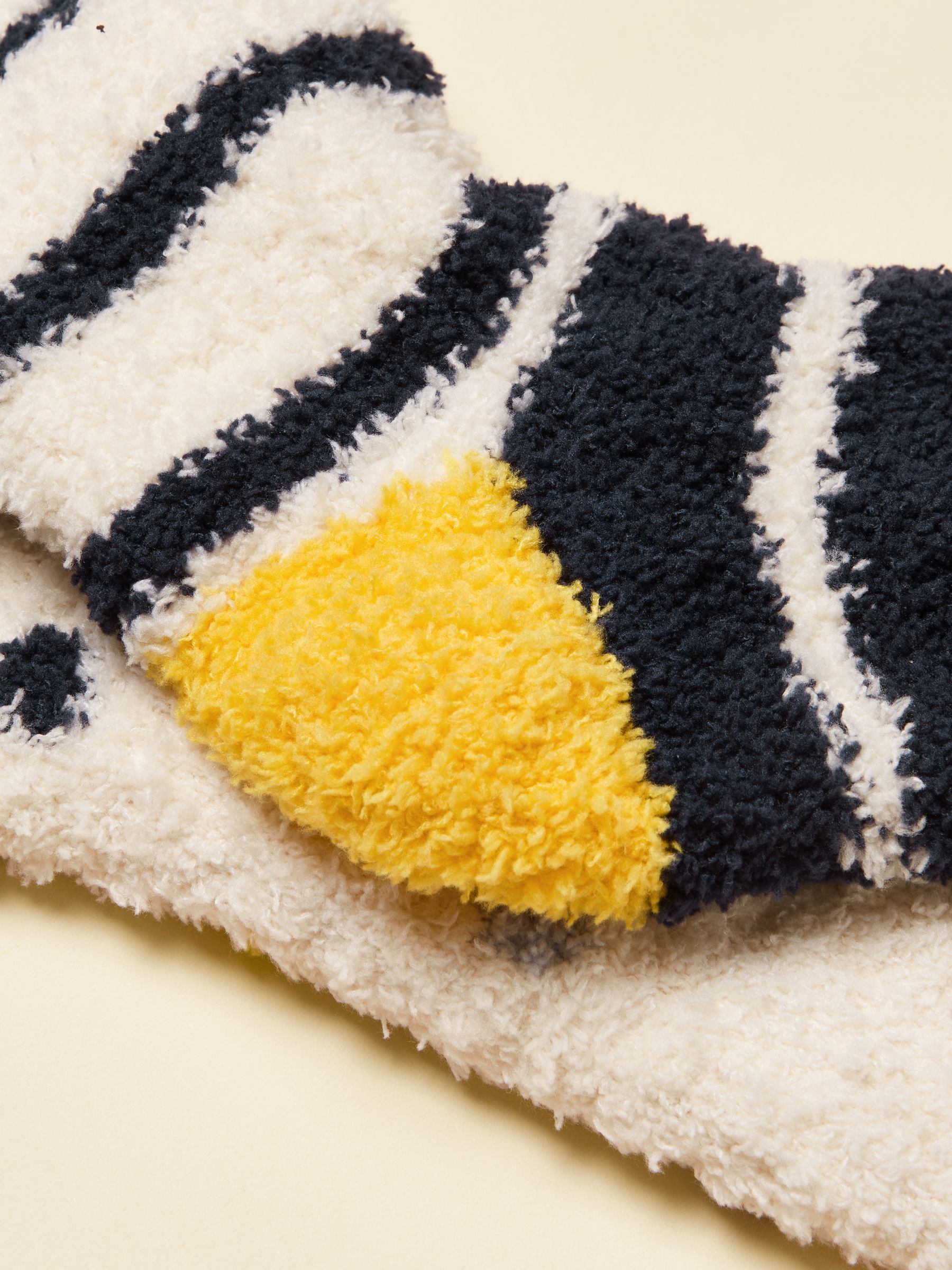 Fluffy Blue & Yellow Fluffy Socks 2 Pack (size 4-8) - Image 2 of 3