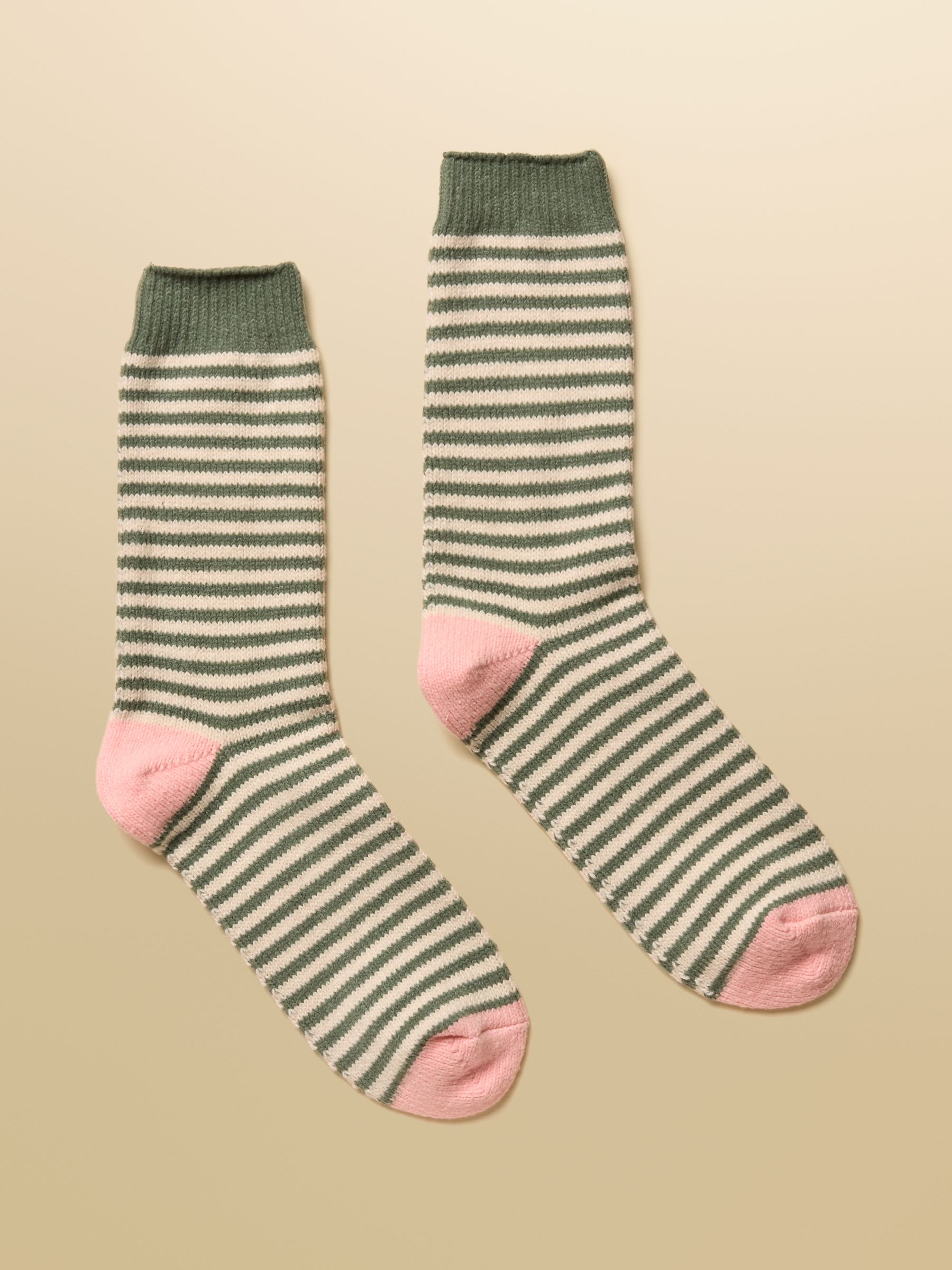 Women's Cosy Khaki Green Socks (size 4-8) - Image 1 of 3