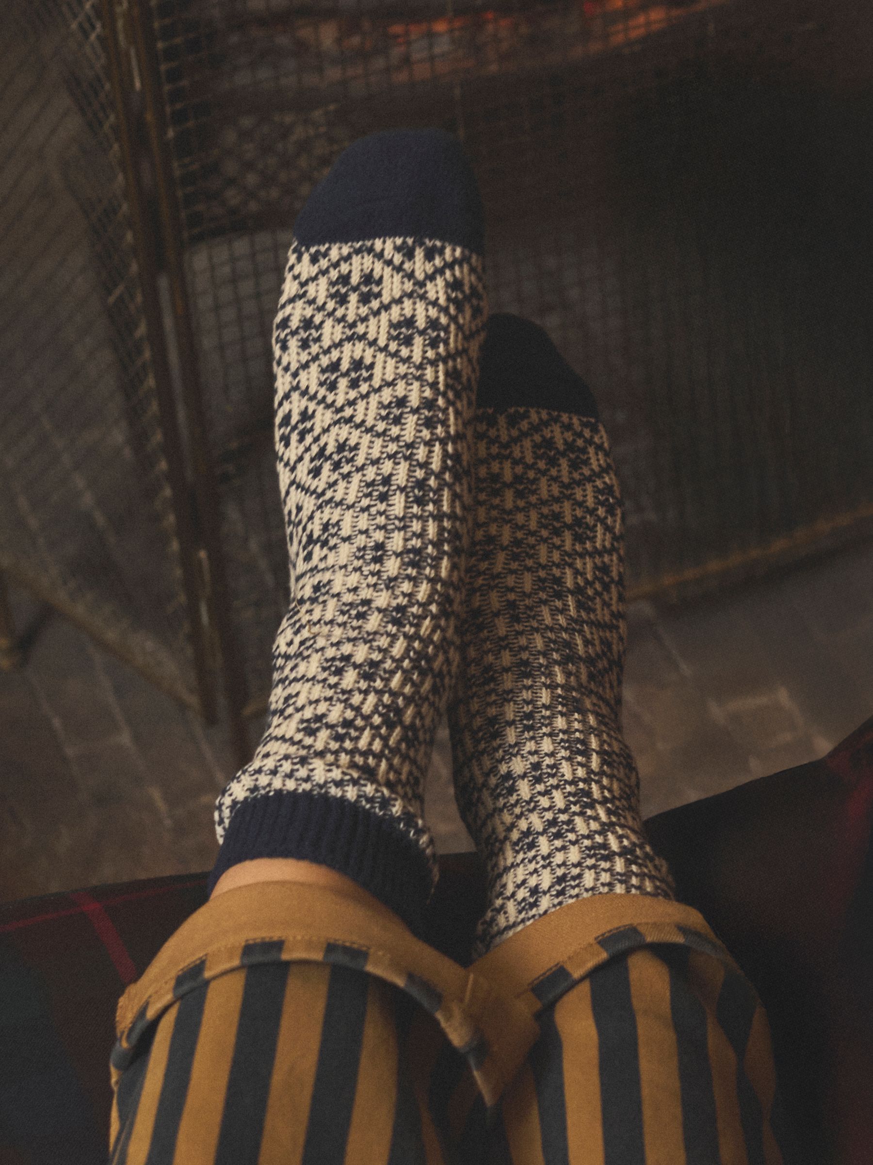Women's Cosy Navy Socks (size 4-8) - Image 1 of 5