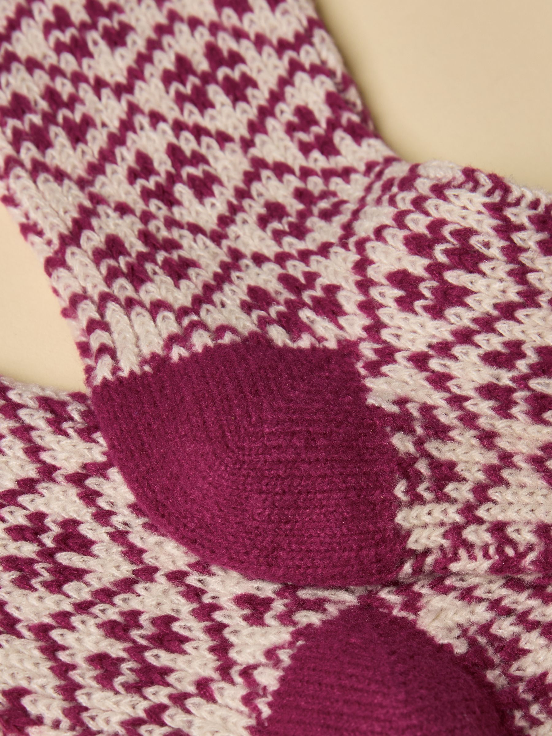 Women's Cosy Berry Red Socks (size 4-8) - Image 3 of 3