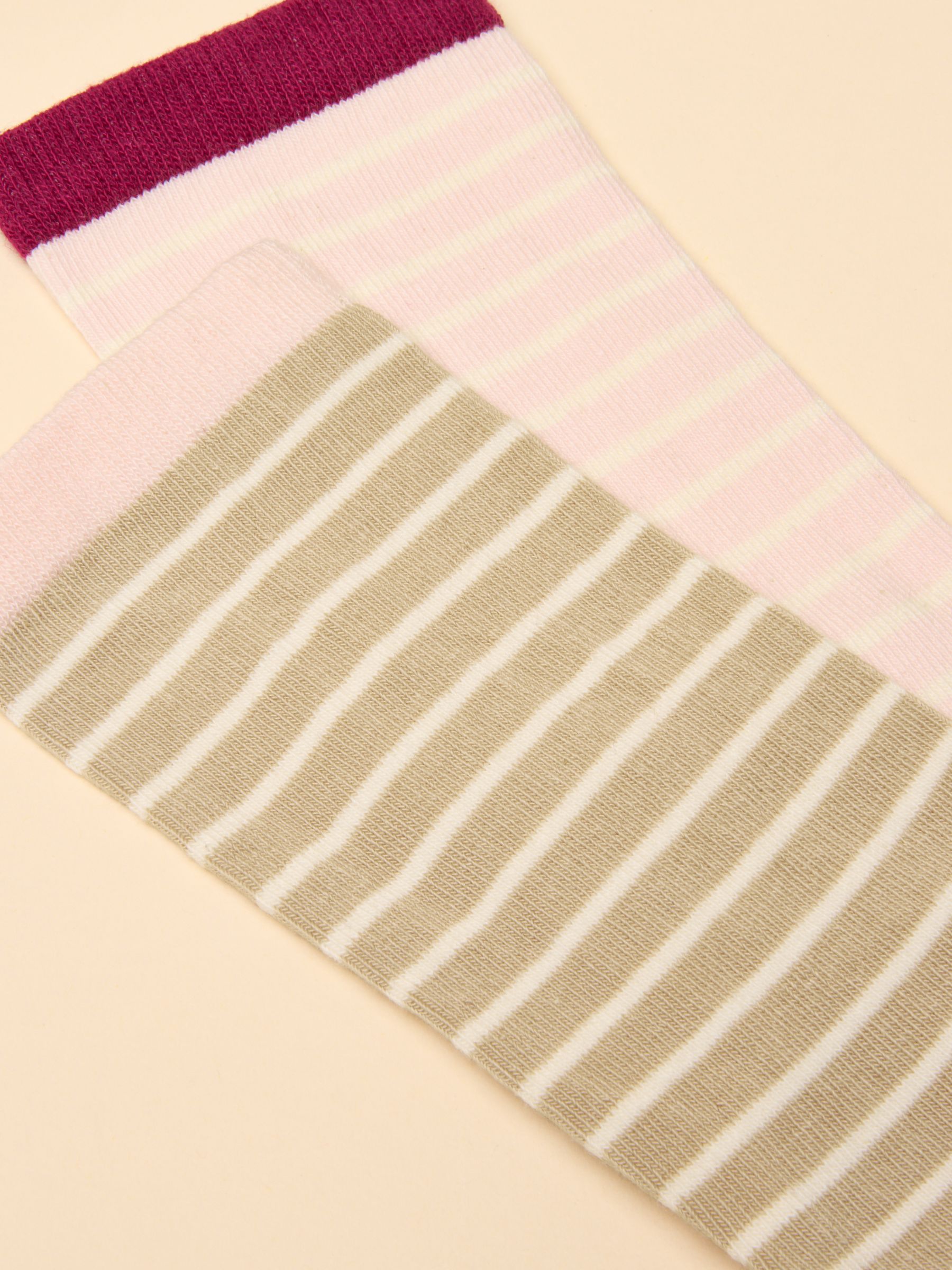 Women's Everyday Pink & Cream Dogs Cotton Blend Socks 2 Pack (size 4-8) - Image 2 of 3