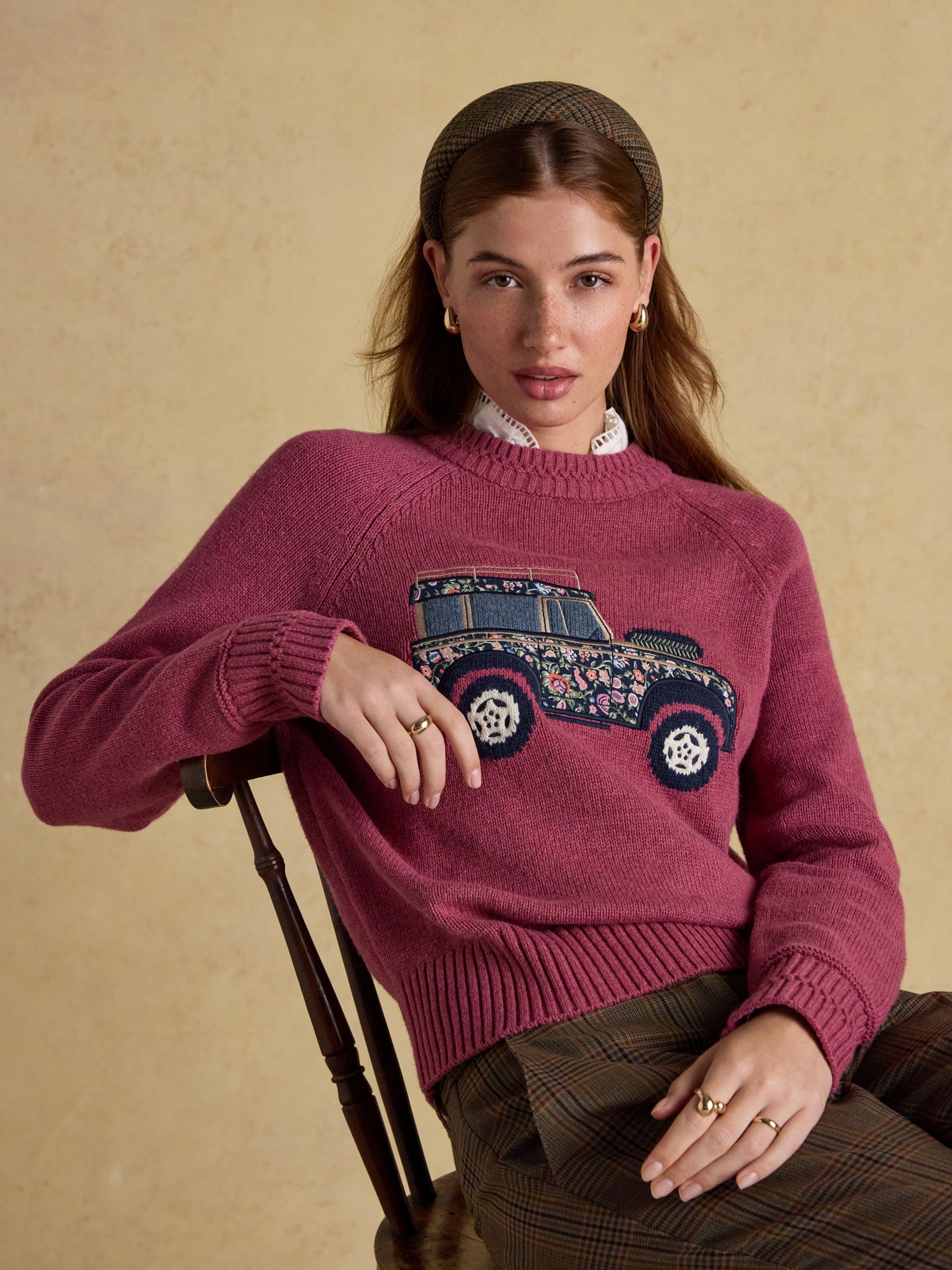 Tessie Neutral Tweed Headband - Image 4 of 6