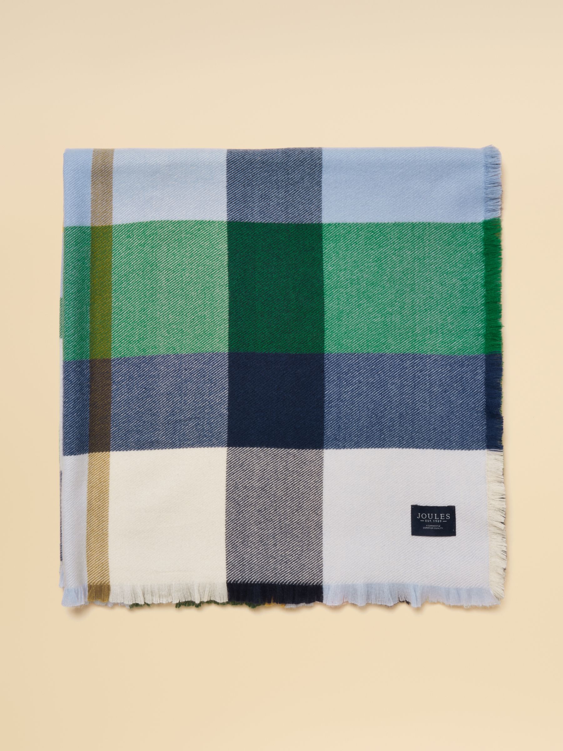 Bracewell Green & Blue Large Scarf - Image 6 of 7