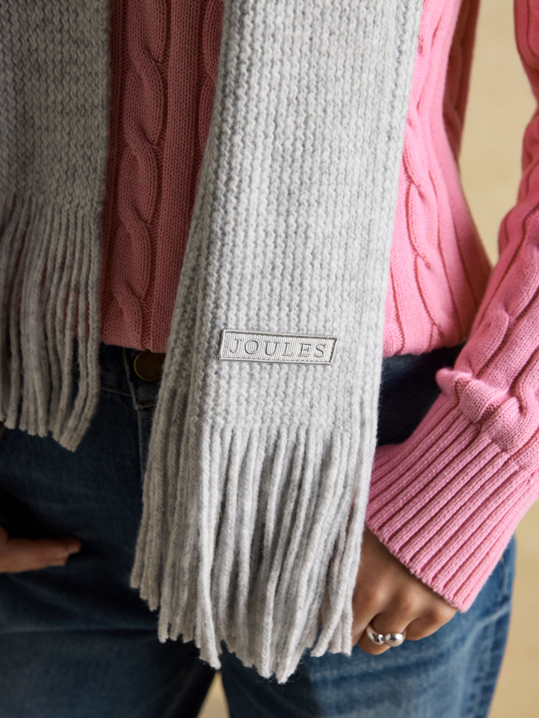 Rosa Grey Knitted Scarf - Image 4 of 7