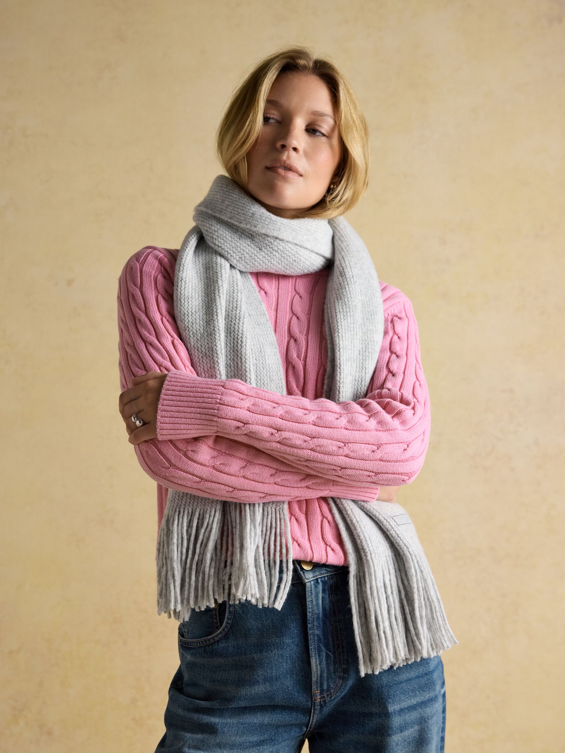 Rosa Grey Knitted Scarf - Image 5 of 7