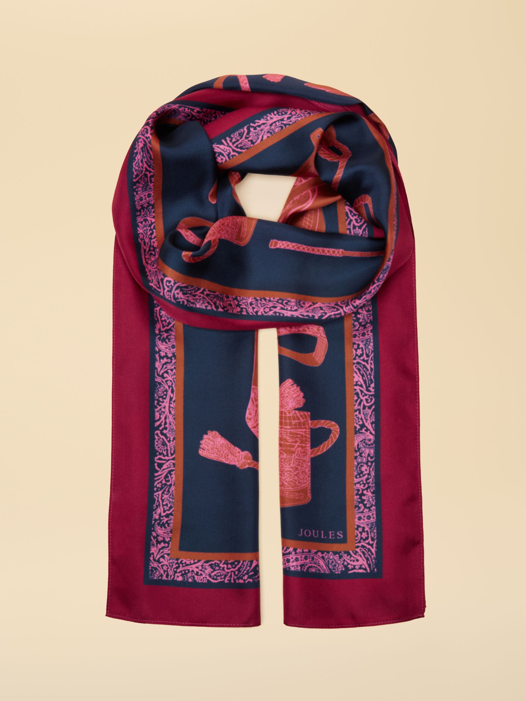 Windsor Navy 100% Silk Scarf - Image 1 of 8