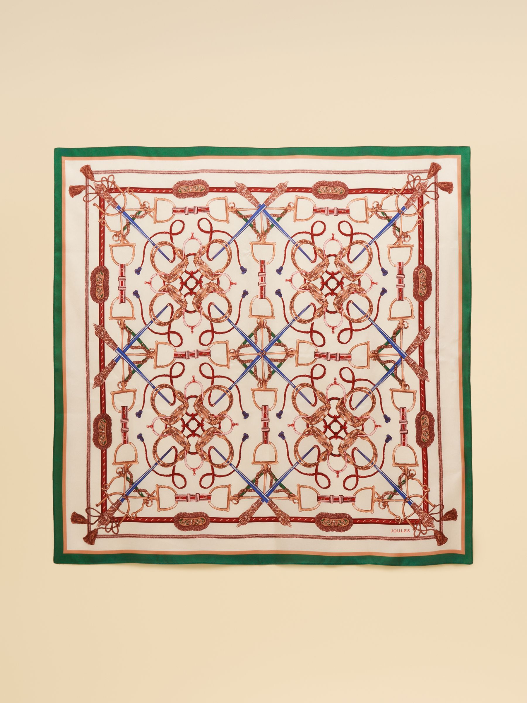 Bloomfield Cream Square 100% Silk Scarf - Image 8 of 8