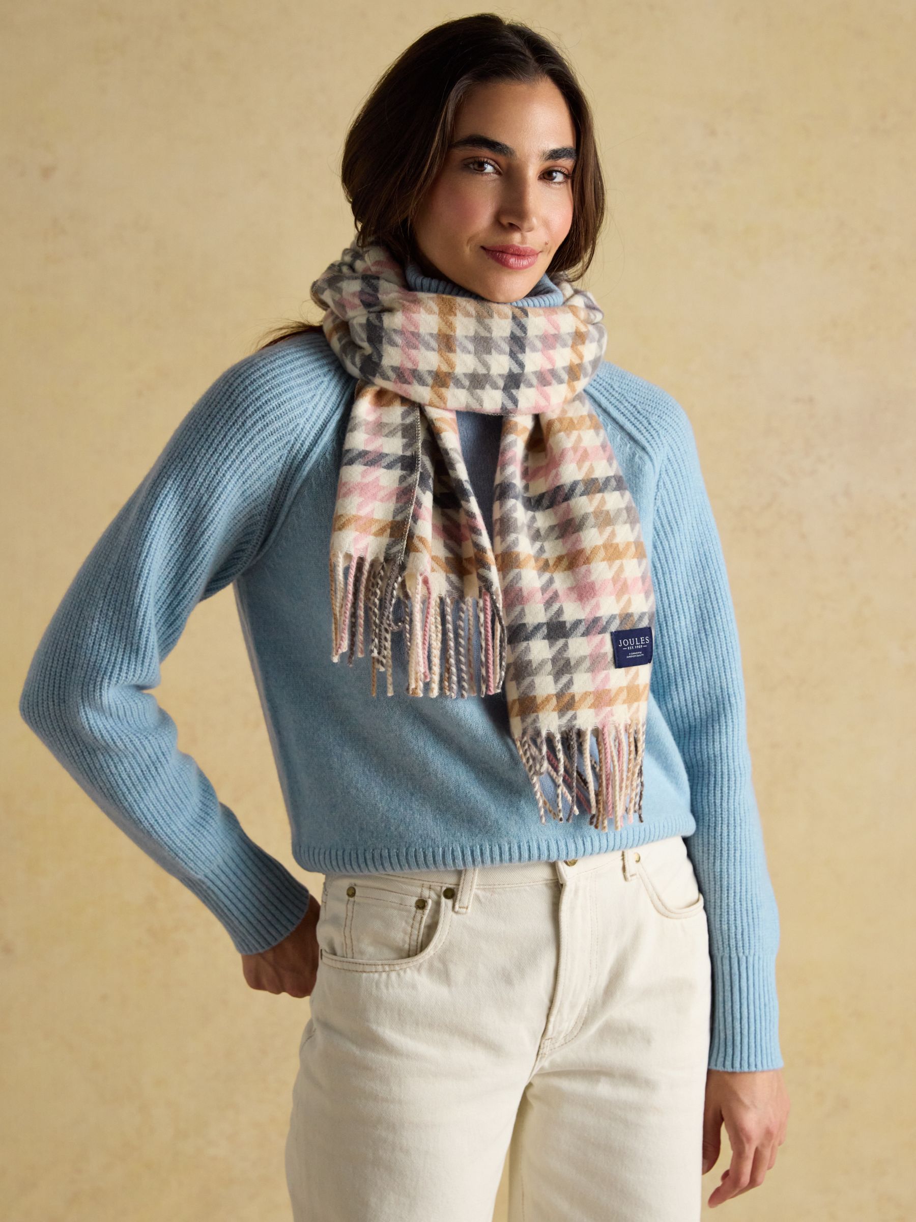 Langtree Pink & Oatmeal Large Scarf - Image 2 of 7