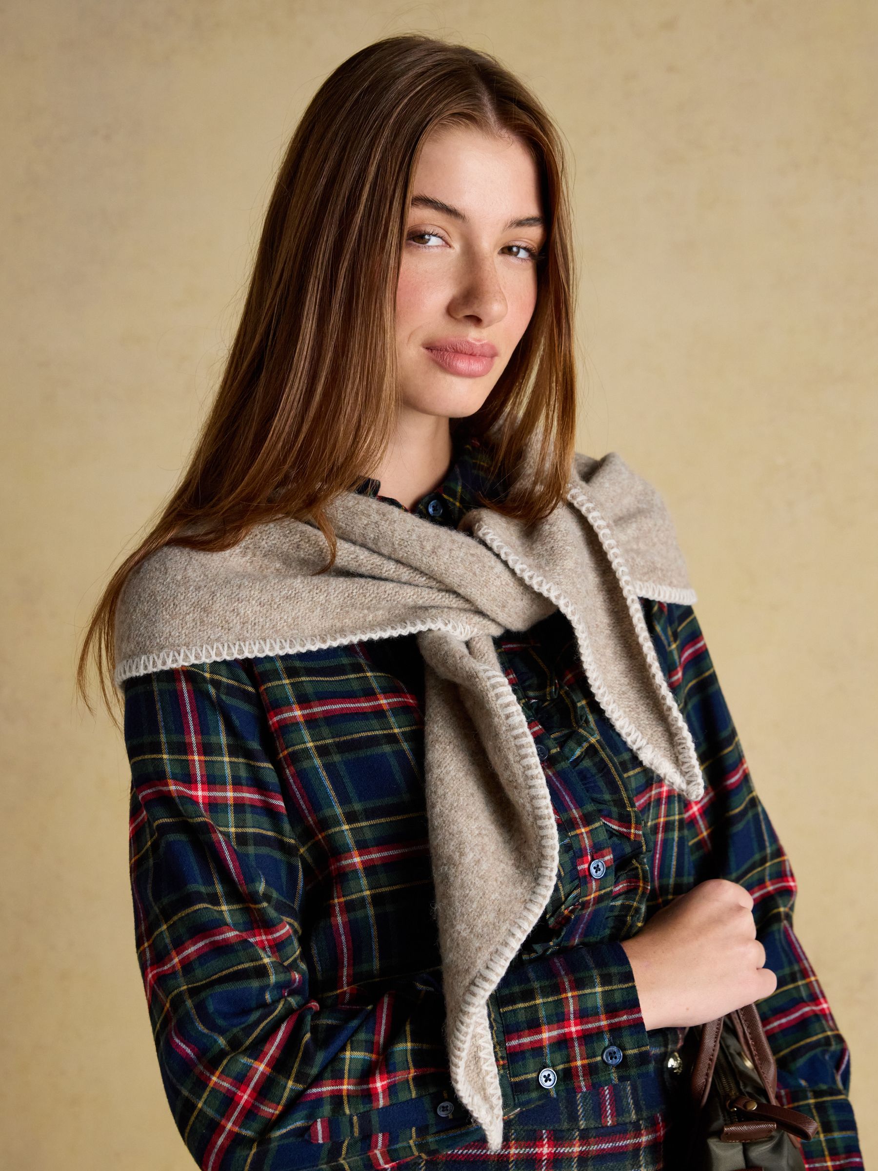 Kendra Oat Triangle Scarf - Image 1 of 7