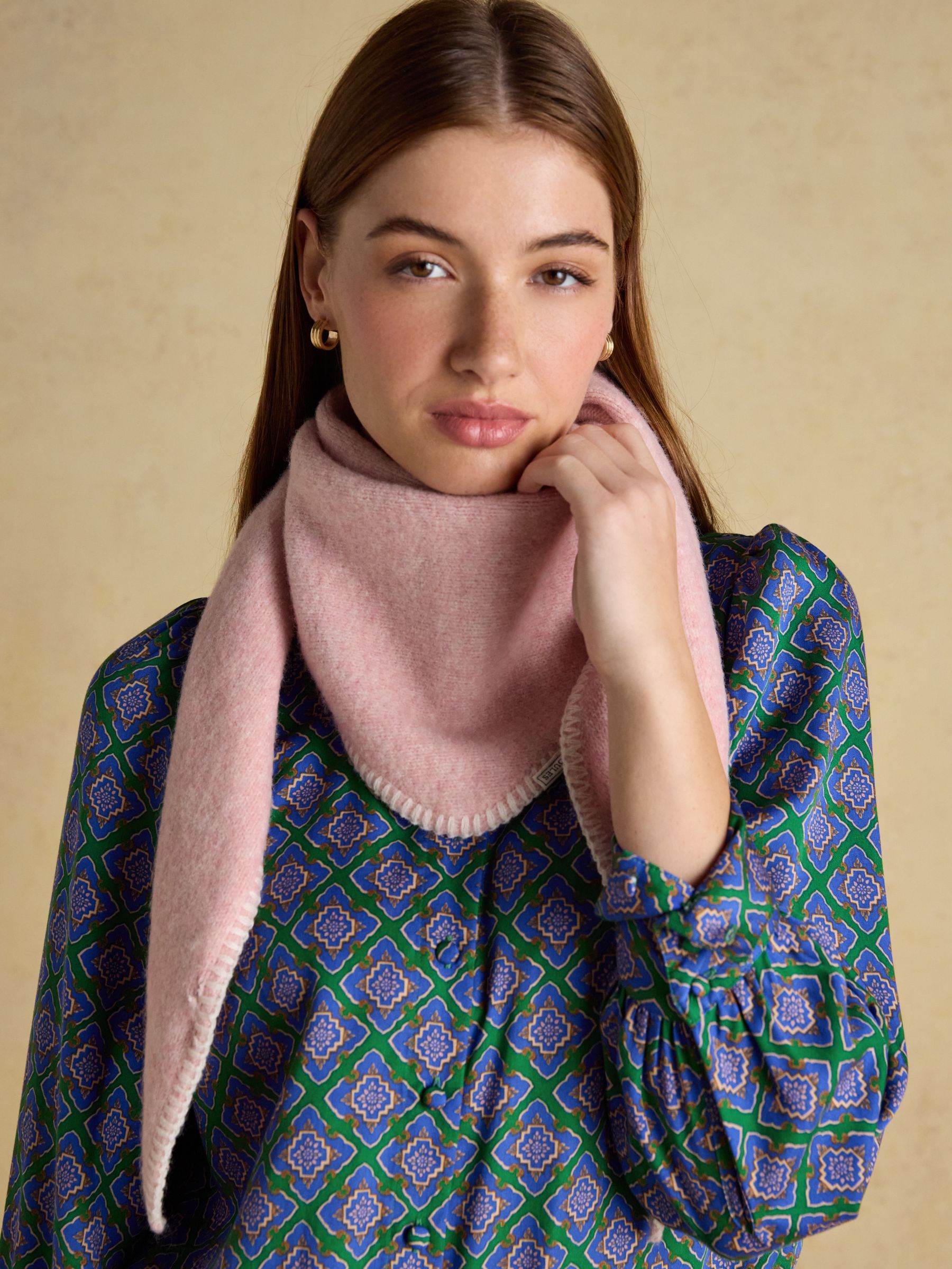 Kendra Pink Triangle Scarf - Image 5 of 6