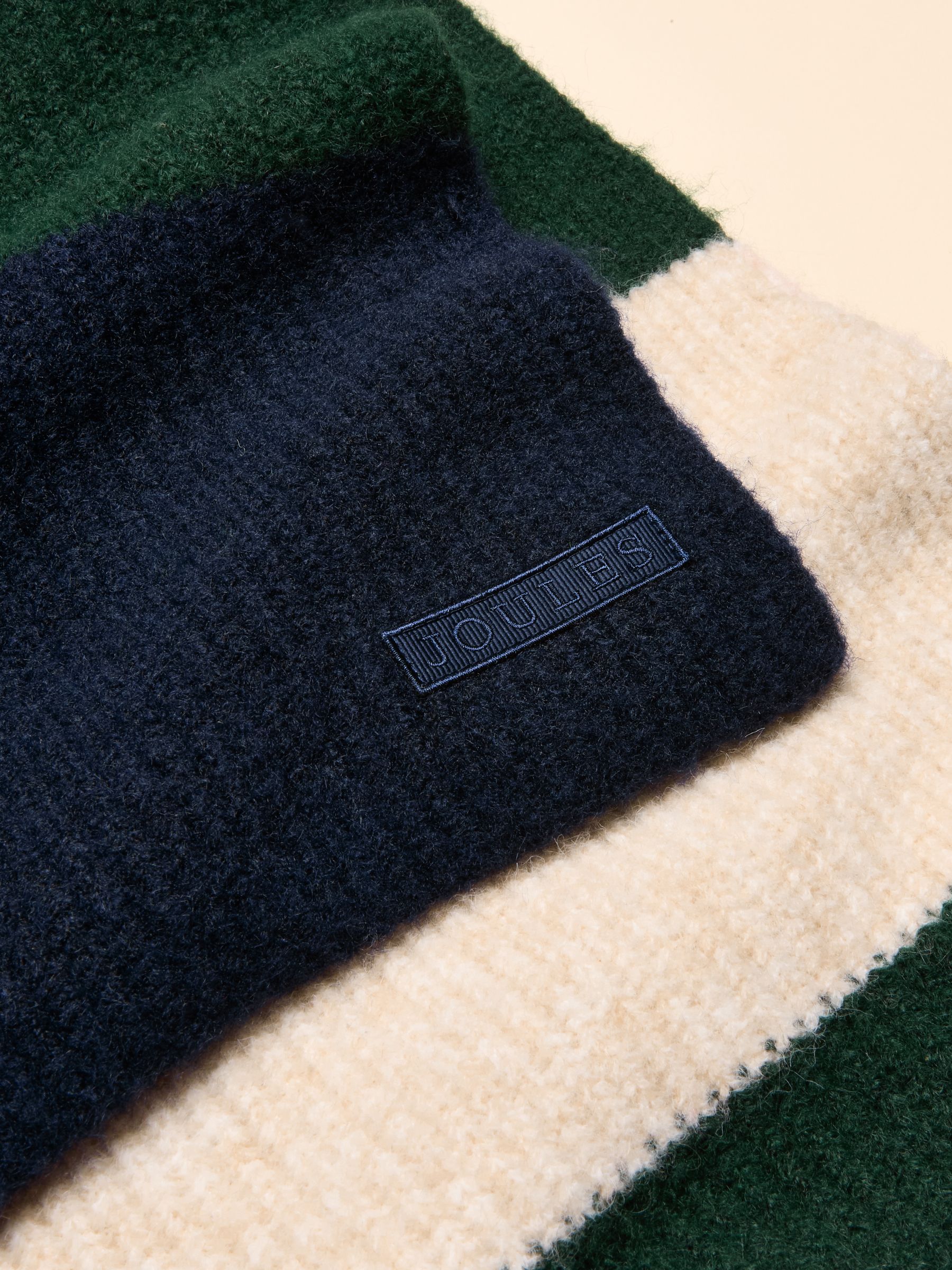 Popley Green & Blue Stripe Scarf - Image 6 of 6