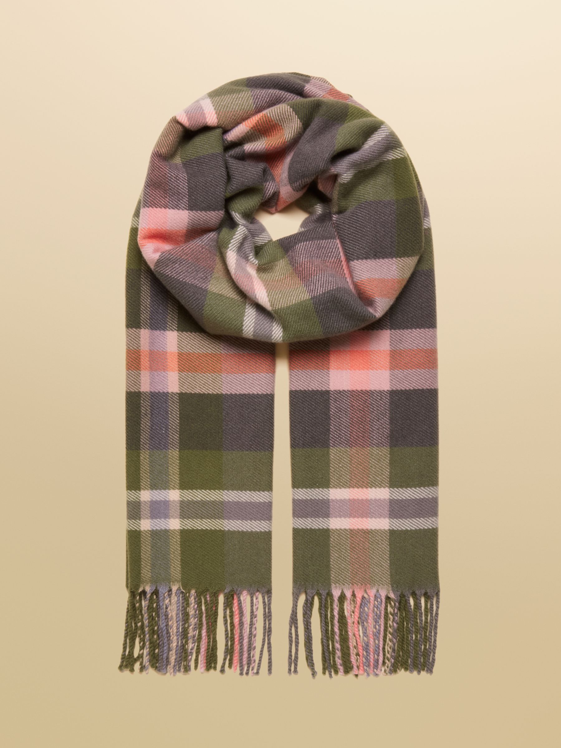 Langtree Green & Pink Large Scarf - Image 1 of 5