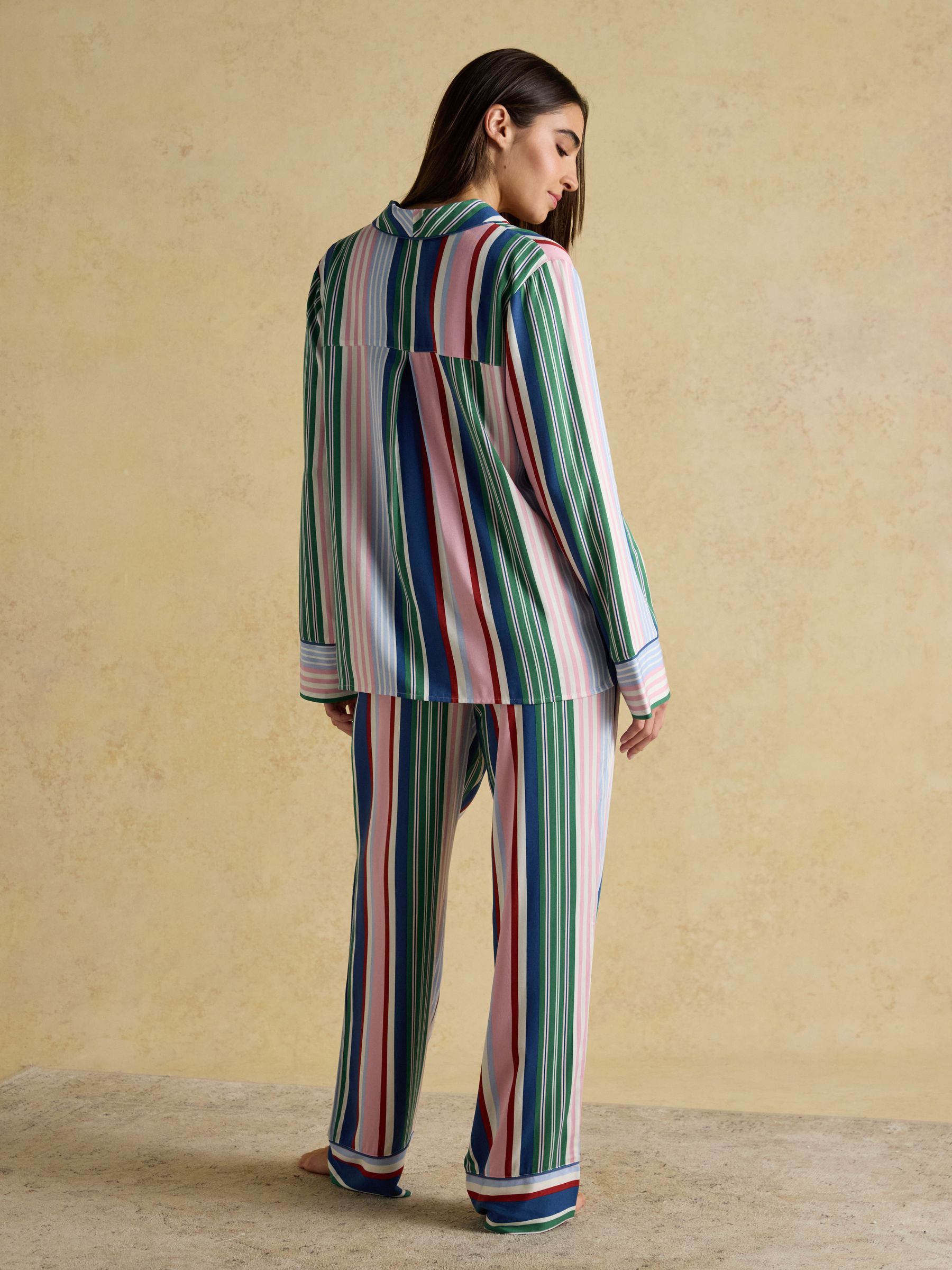 Alma Multi Stripe Woven Pyjama Set - Image 2 of 7