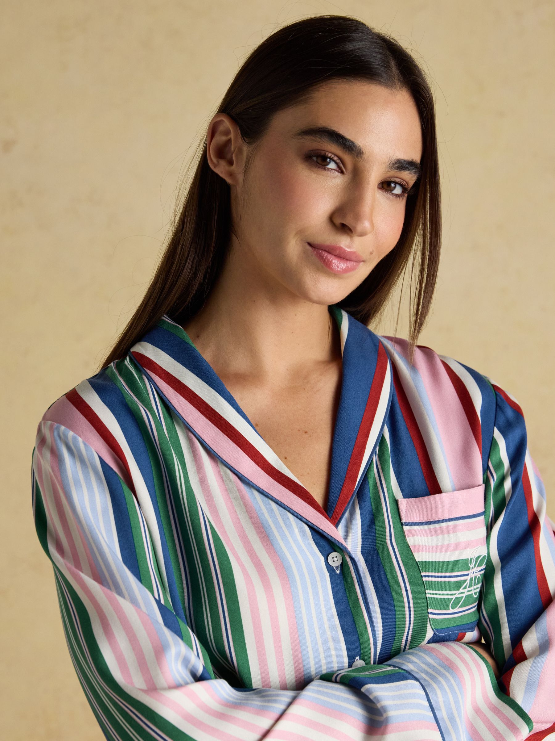 Alma Multi Stripe Woven Pyjama Set - Image 3 of 7