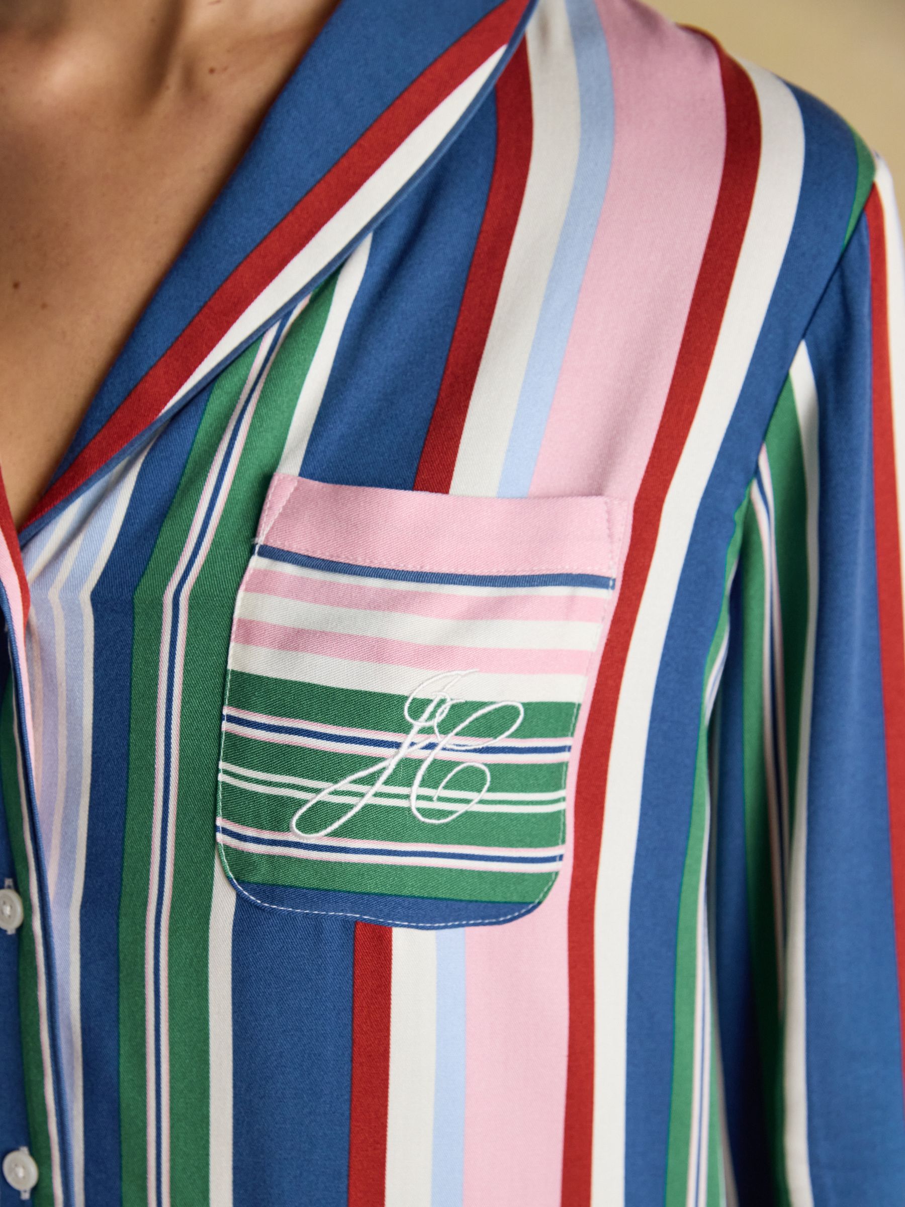 Alma Multi Stripe Woven Pyjama Set - Image 4 of 7