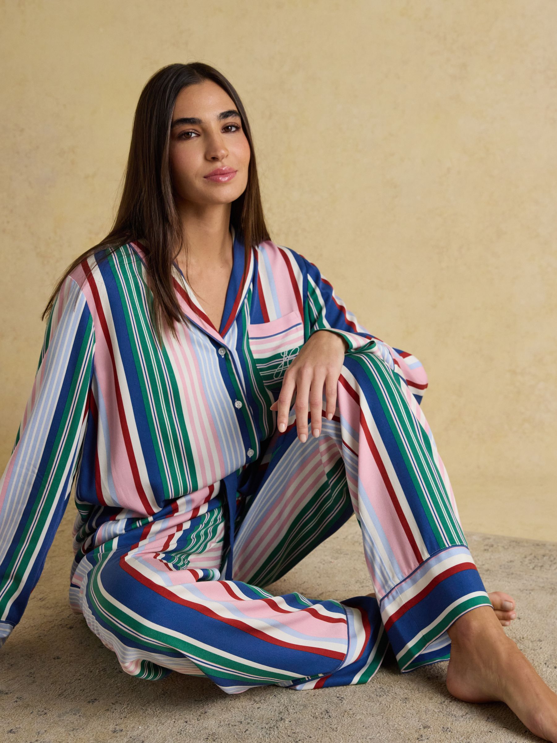 Alma Multi Stripe Woven Pyjama Set - Image 5 of 7
