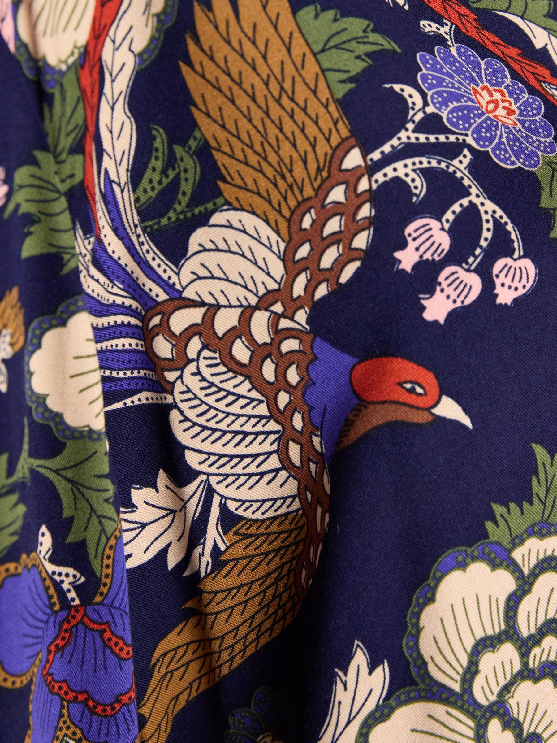 Alma Navy Hidcote Floral Woven Pyjama Set - Image 6 of 8