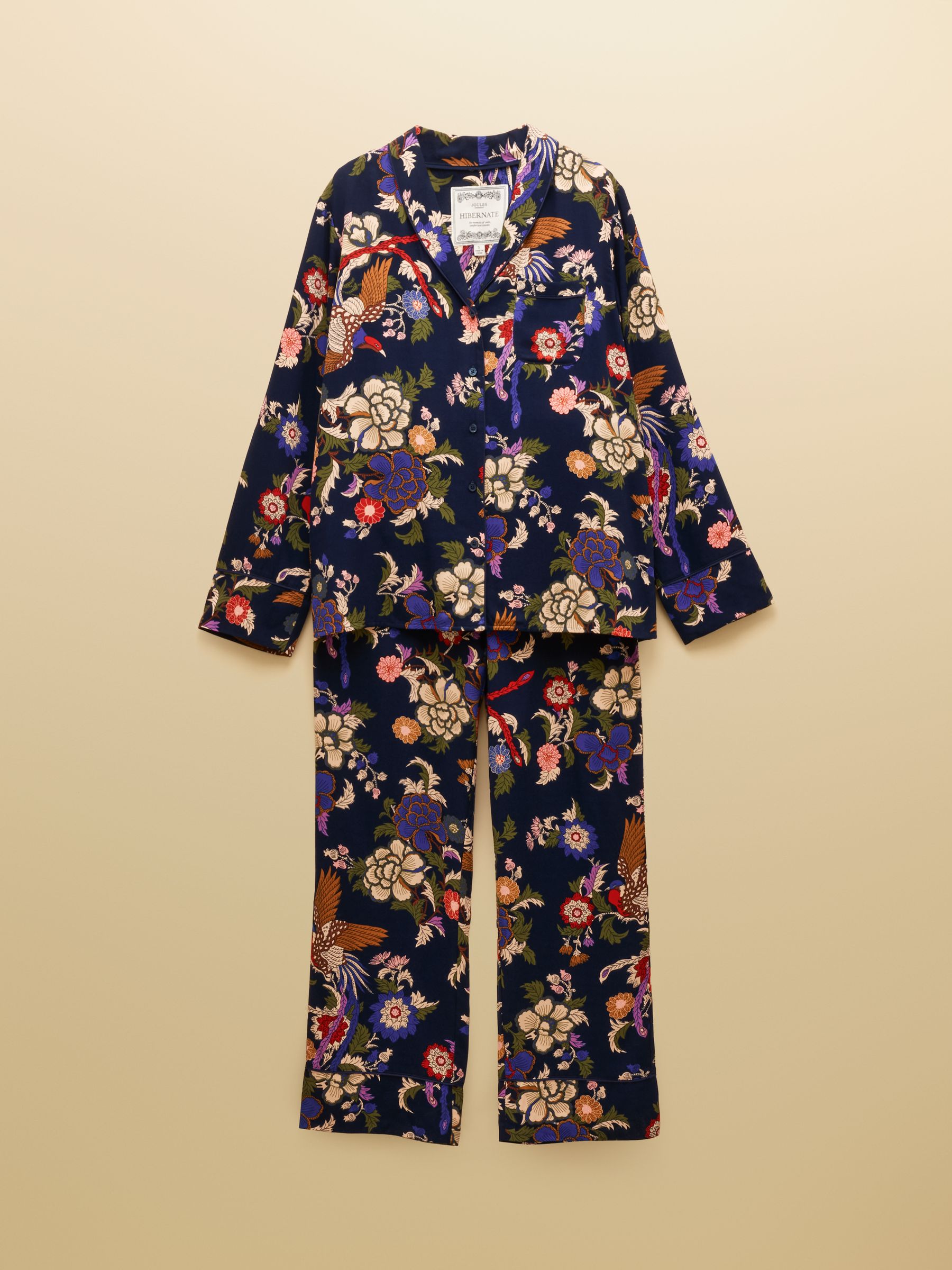 Alma Navy Hidcote Floral Woven Pyjama Set - Image 8 of 8