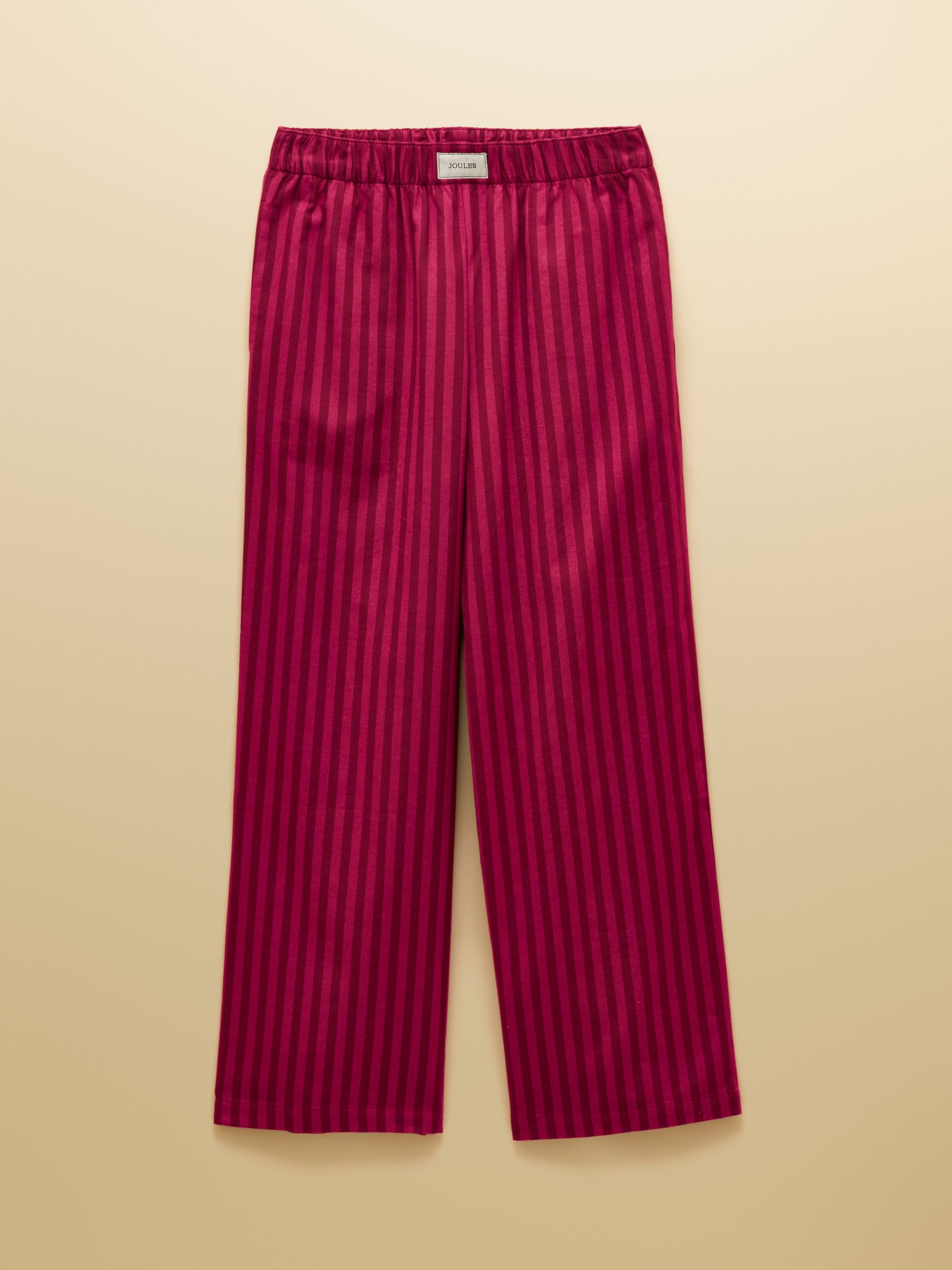 Stella Pink Stripe Woven Brushed Cotton Pyjama Bottoms - Image 8 of 8