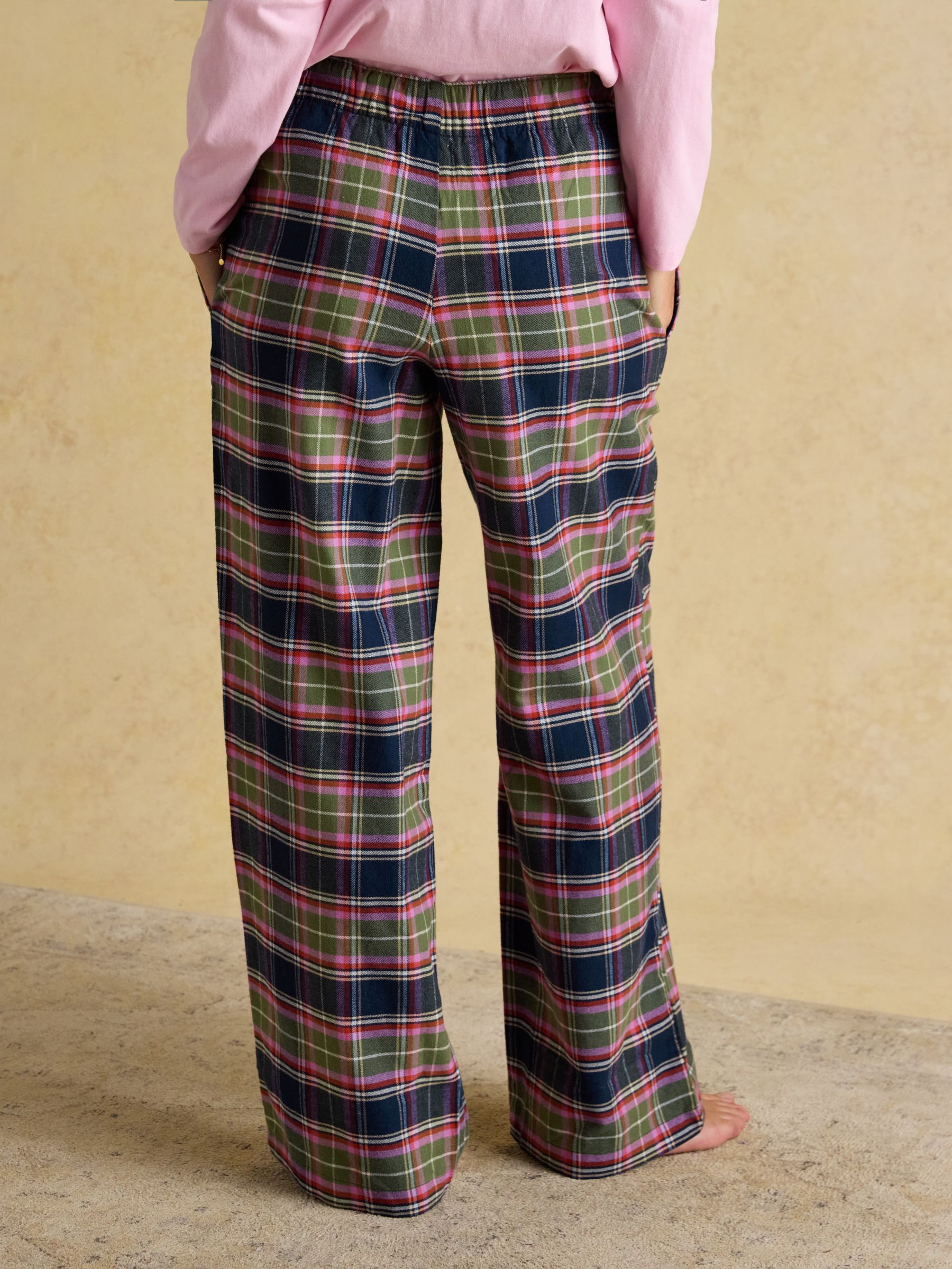 Stella Navy & Green Check Woven Brushed Cotton Pyjama Bottoms - Image 2 of 6