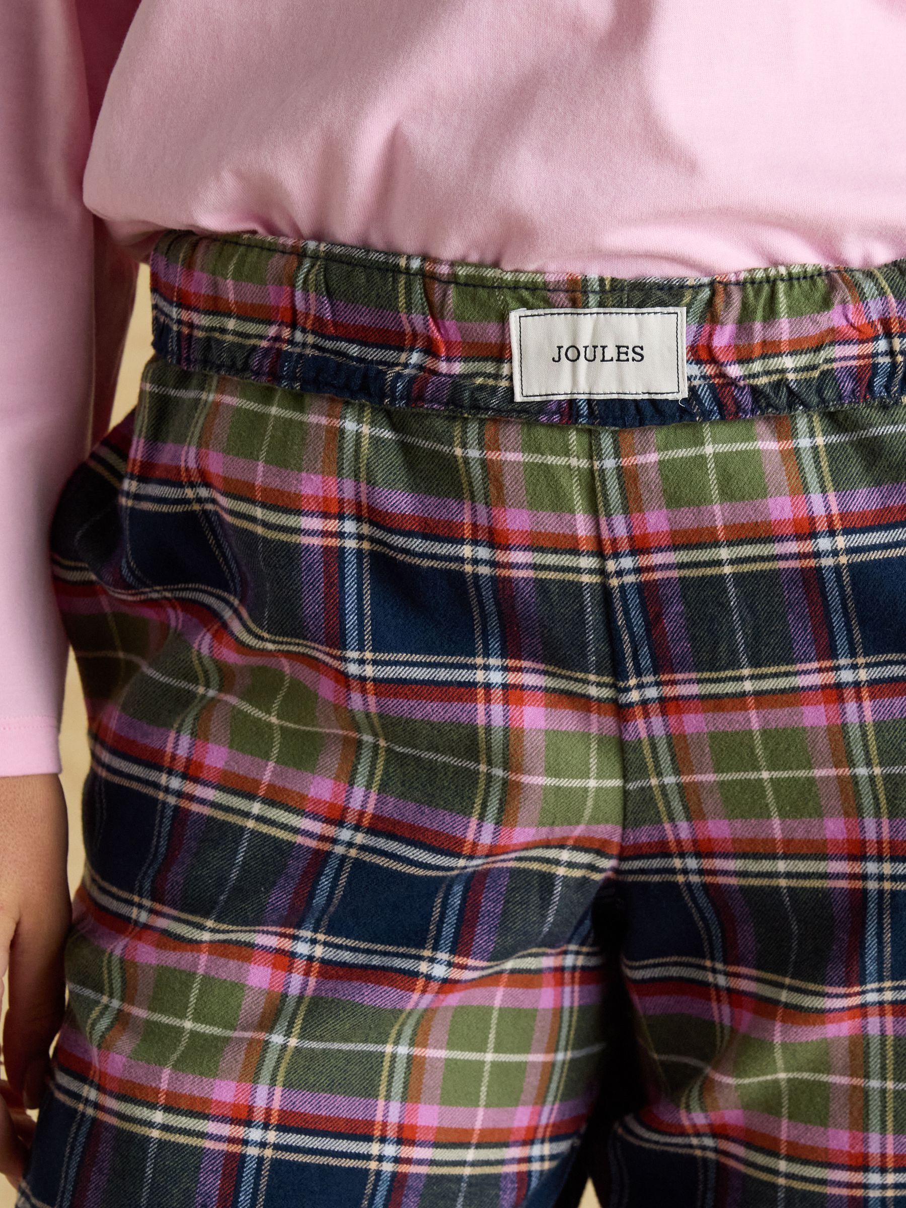 Stella Navy & Green Check Woven Brushed Cotton Pyjama Bottoms - Image 5 of 6