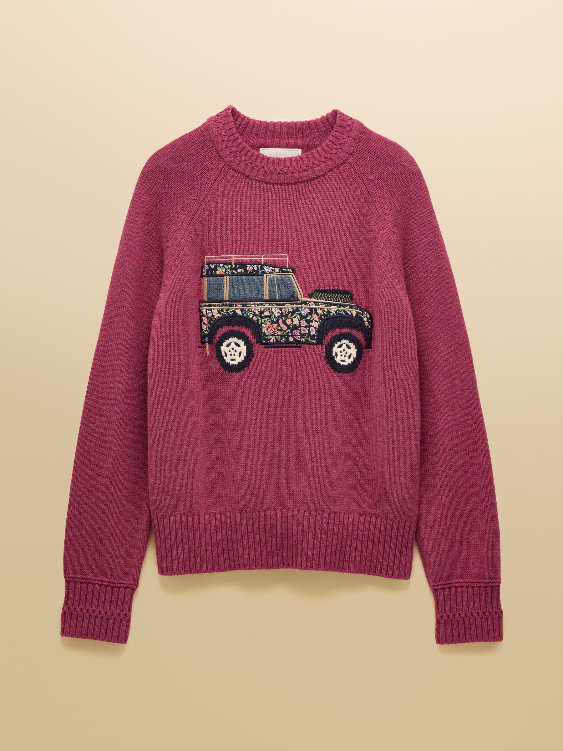 Rutland Pink Intarsia 4x4 Cotton Rich Knitted Jumper - Image 9 of 9 Rutland Pink Intarsia 4x4 Cotton Rich Knitted Jumper - Image 9 of 9