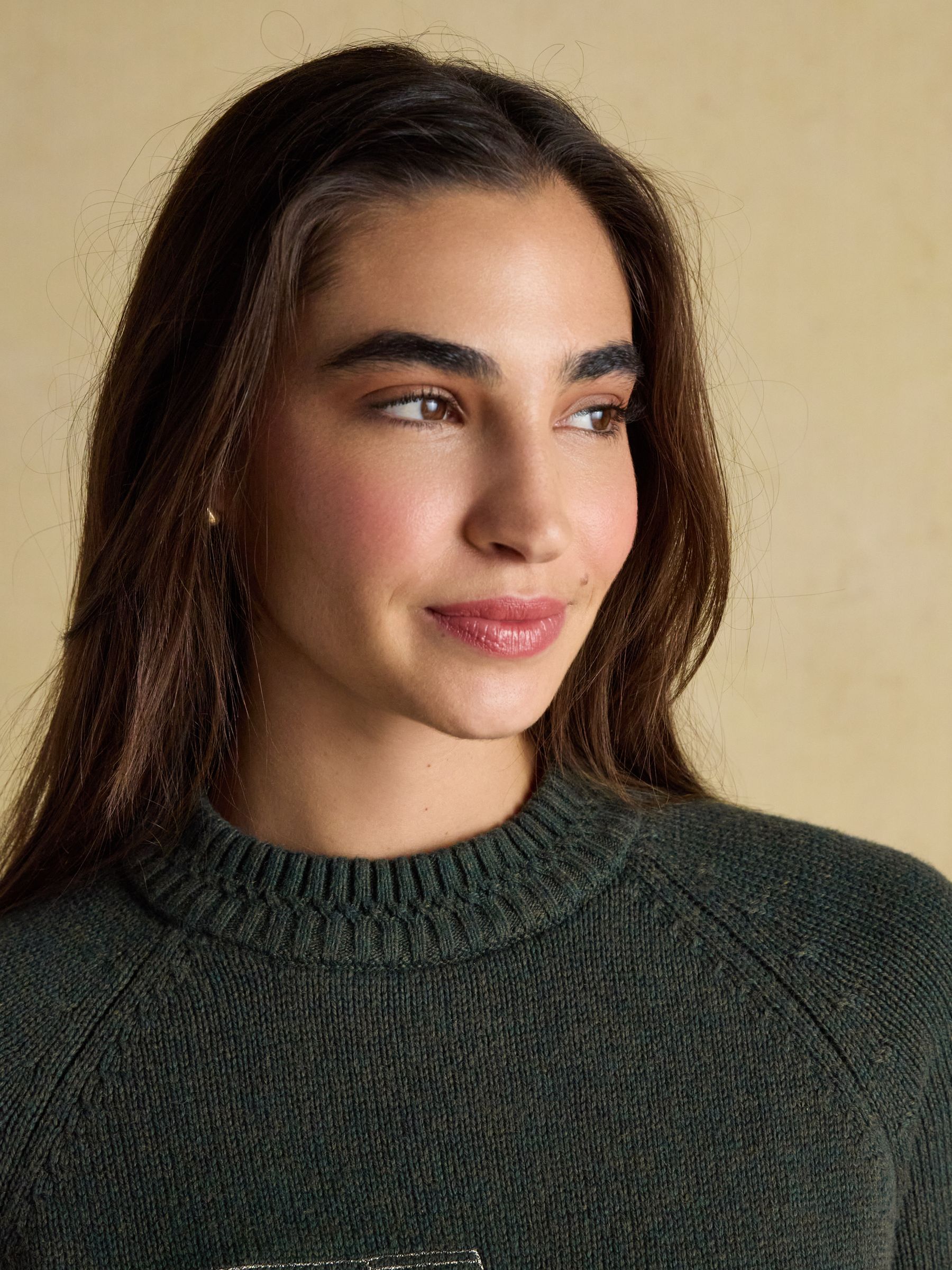 Rutland Green Intarsia 4x4 Cotton Rich Knitted Jumper - Image 3 of 9