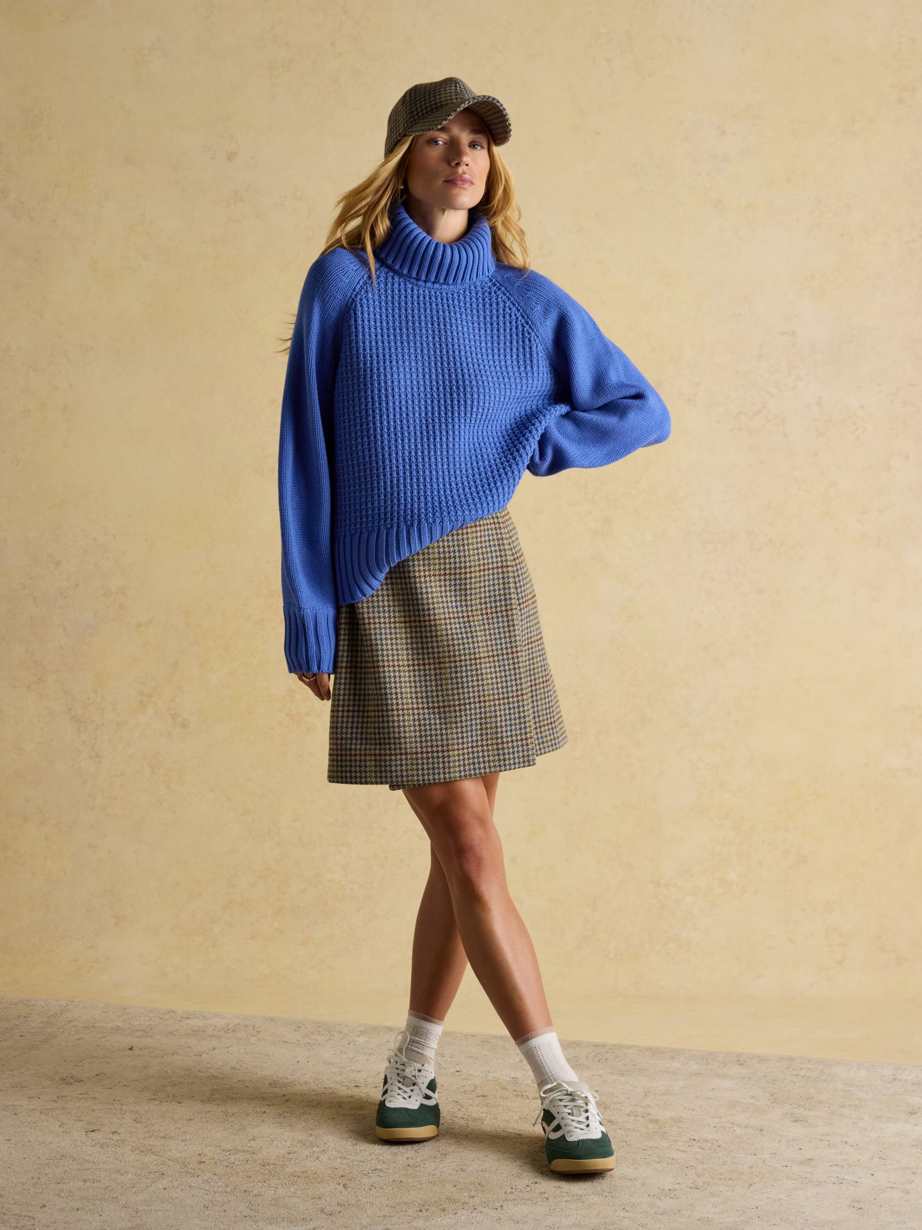 Cary Blue Knitted Jumper with Detachable Roll Neck - Image 3 of 9
