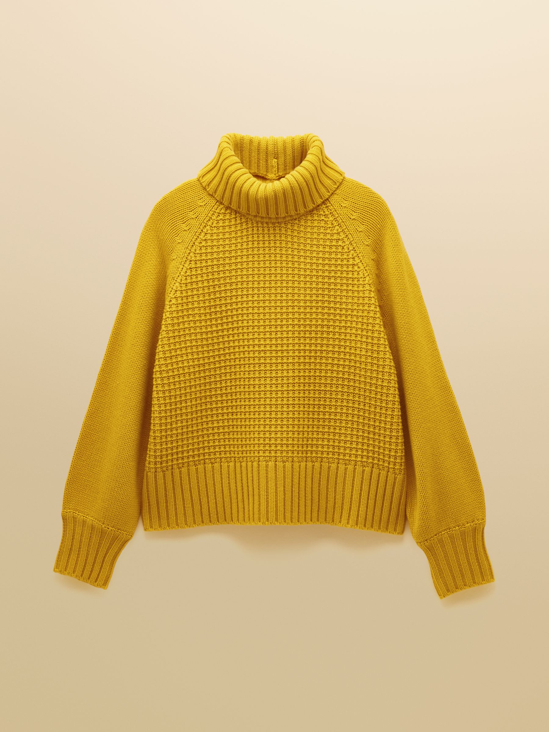 Cary Yellow Knitted Jumper with Detachable Roll Neck - Image 10 of 10