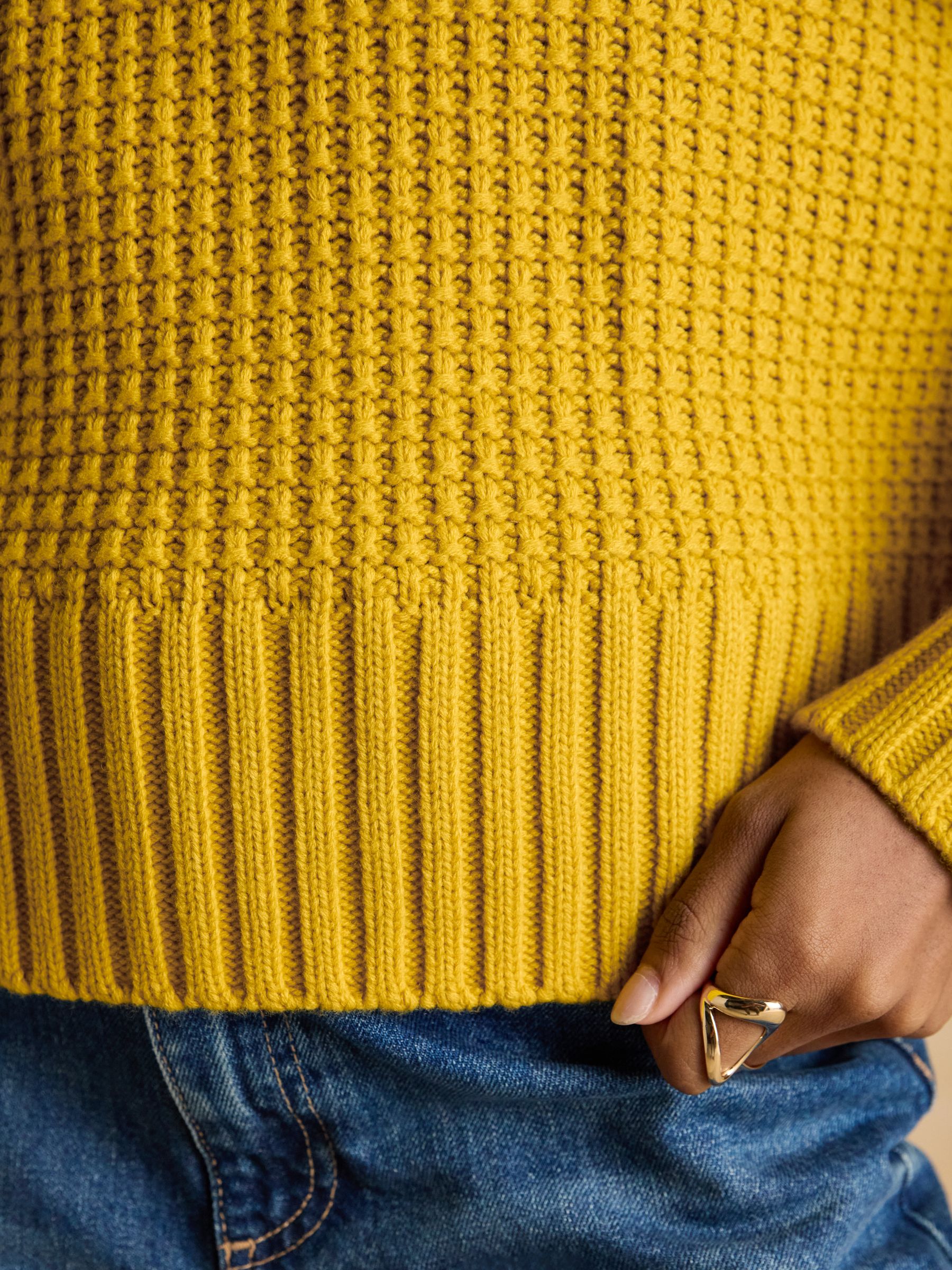 Cary Yellow Knitted Jumper with Detachable Roll Neck - Image 7 of 10