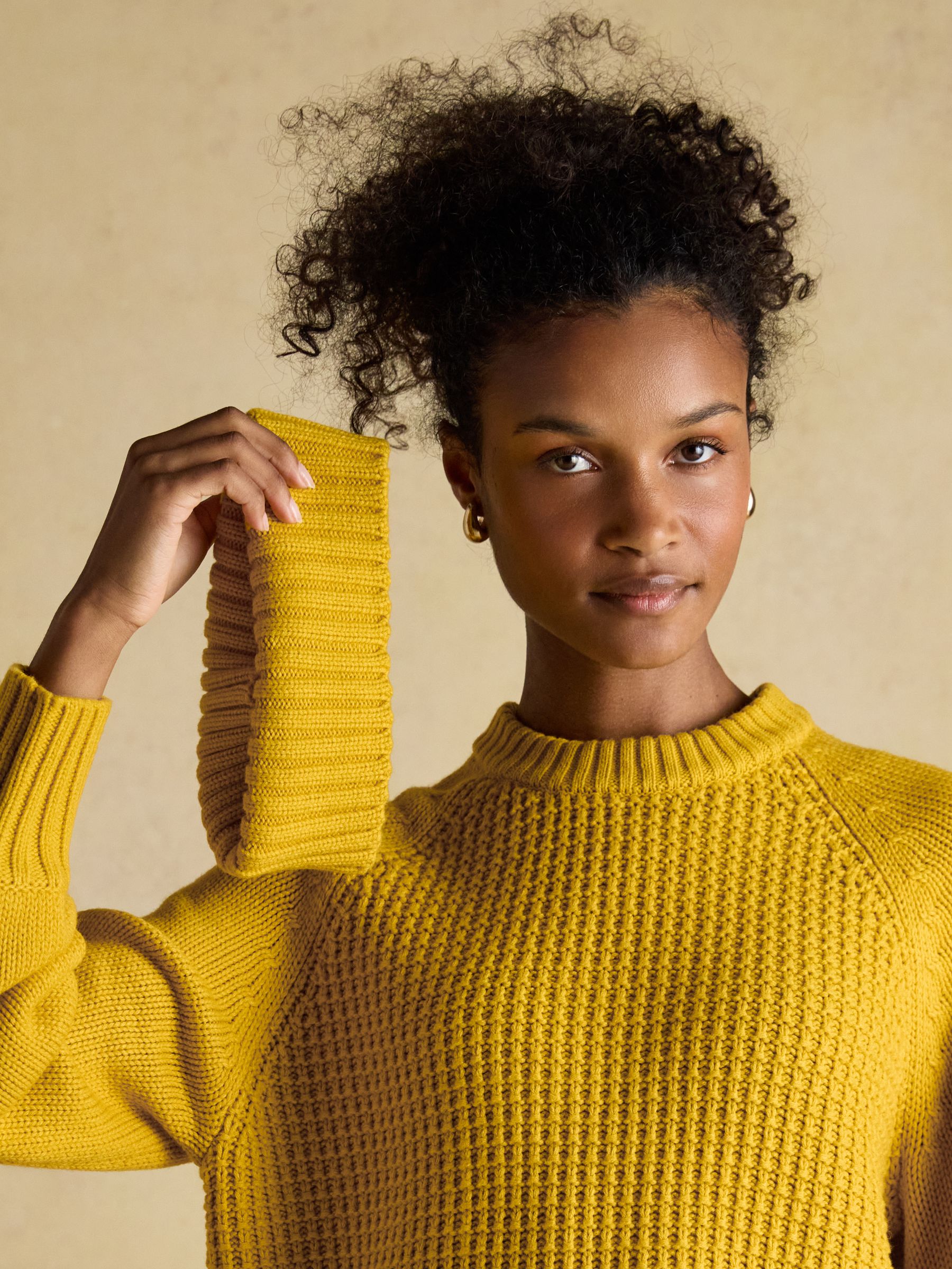 Cary Yellow Knitted Jumper with Detachable Roll Neck - Image 8 of 10