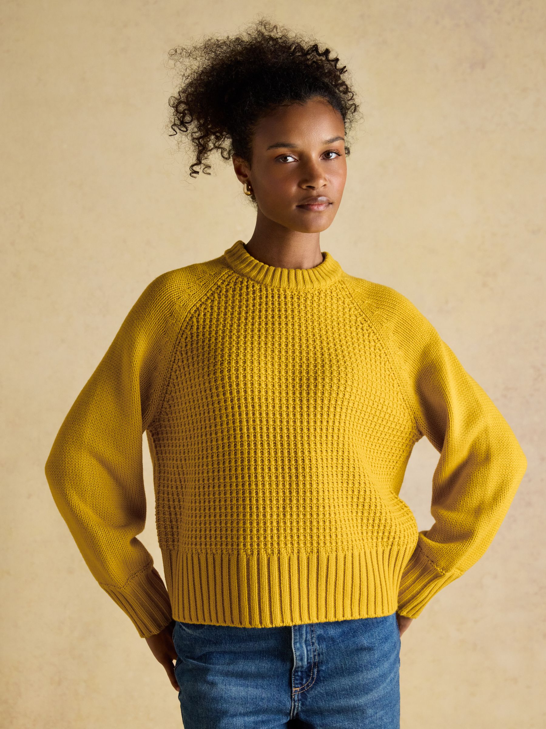 Cary Yellow Knitted Jumper with Detachable Roll Neck - Image 9 of 10