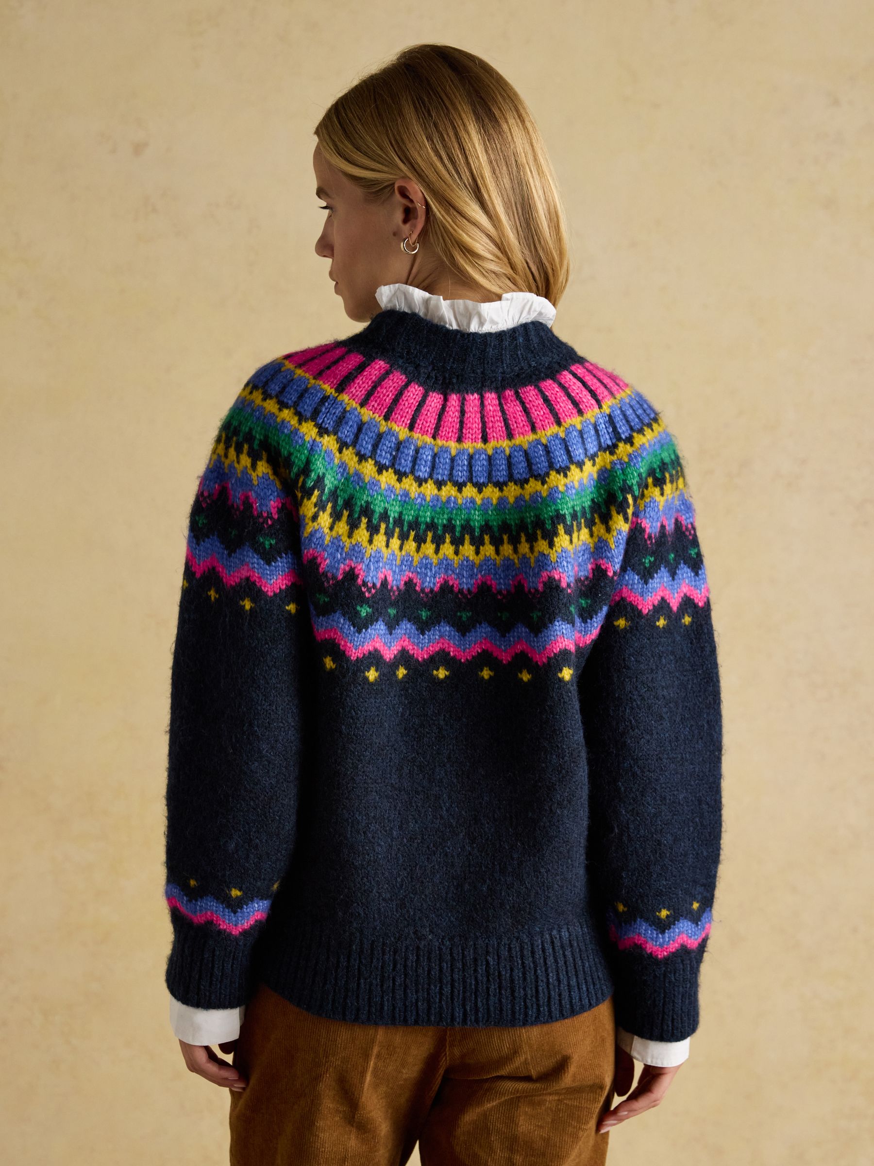 Charlie Navy Fair Isle Knitted Jumper - Image 2 of 8