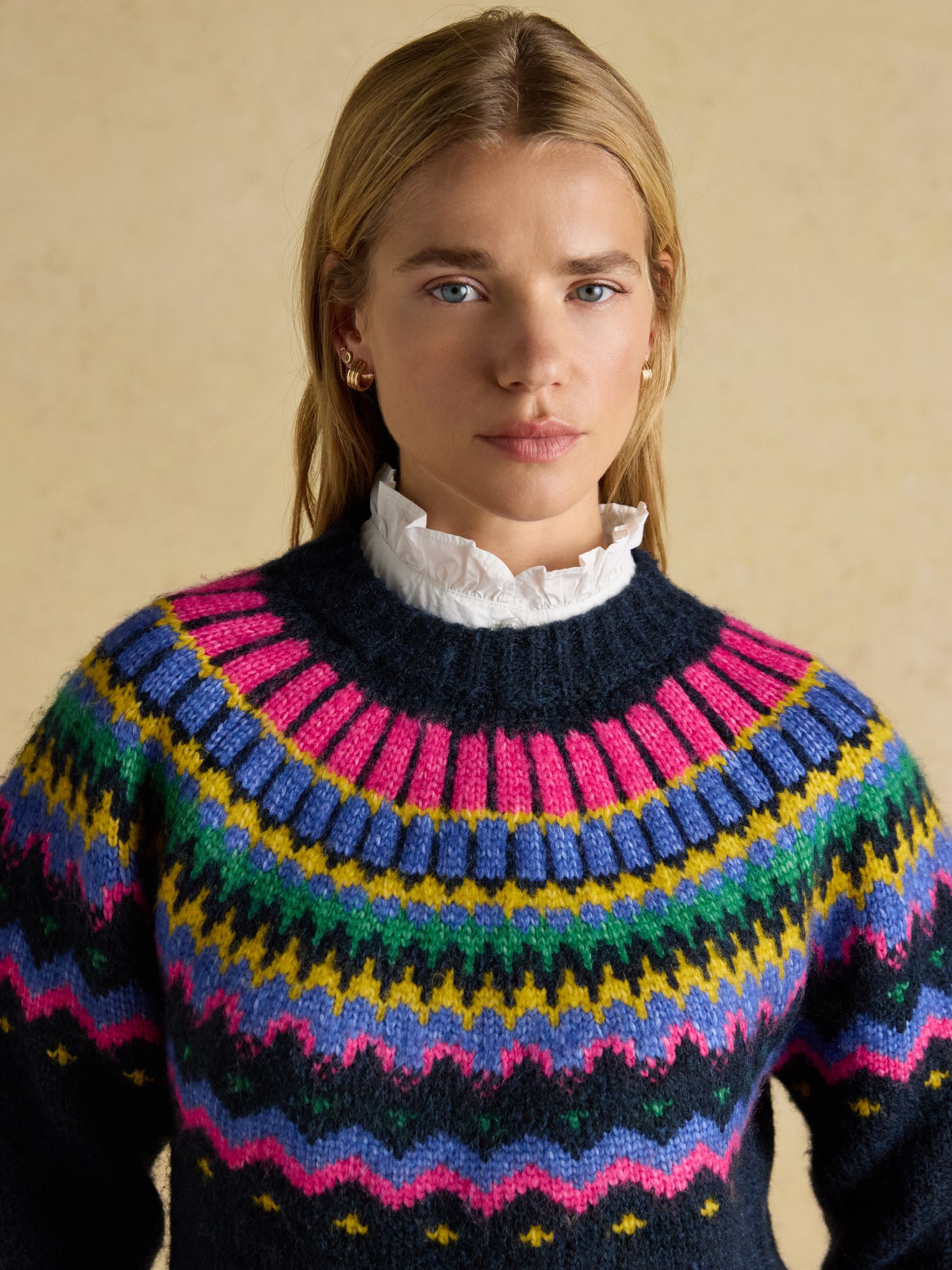 Charlie Navy Fair Isle Knitted Jumper - Image 4 of 8