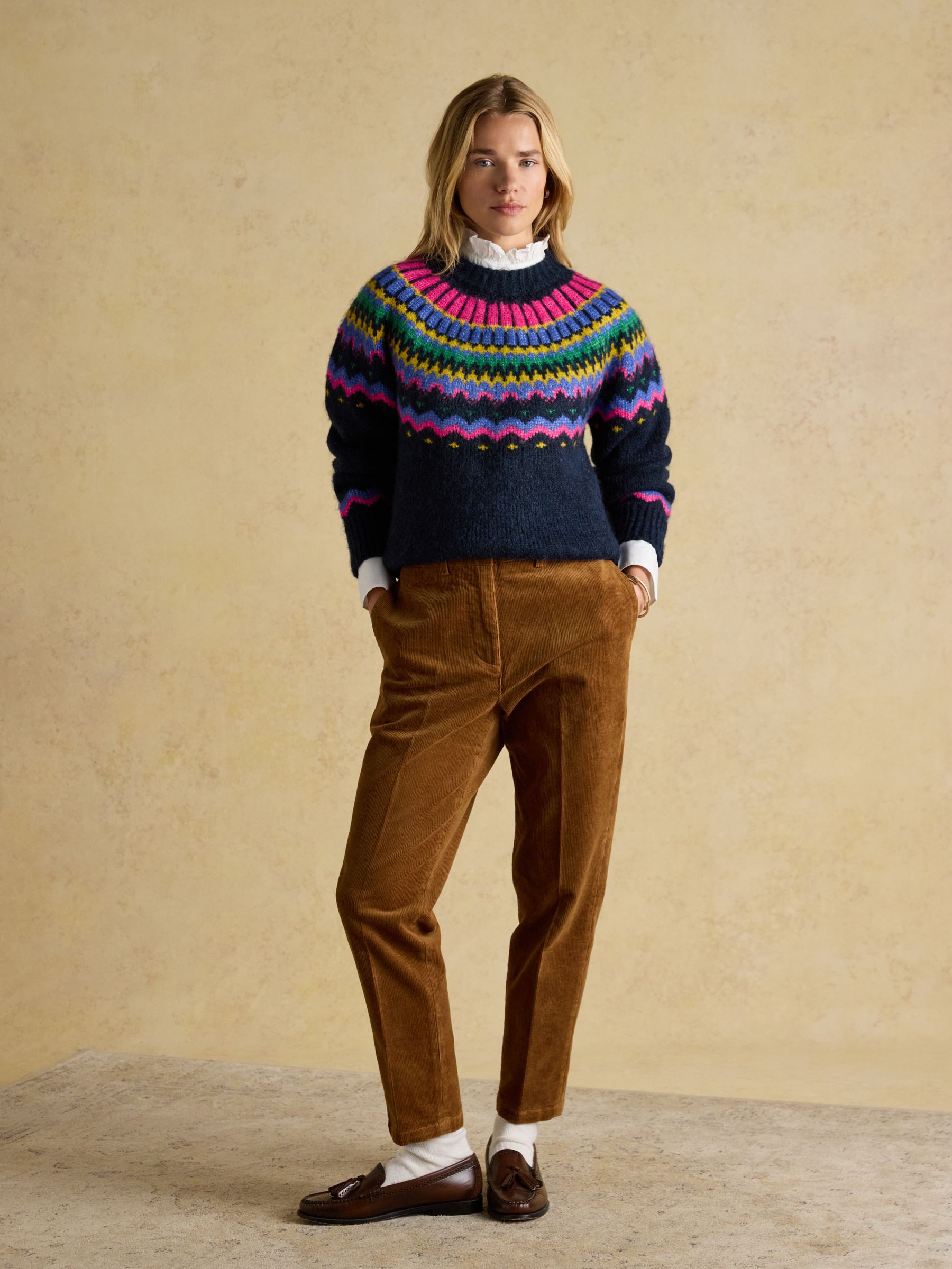 Charlie Navy Fair Isle Knitted Jumper - Image 5 of 8